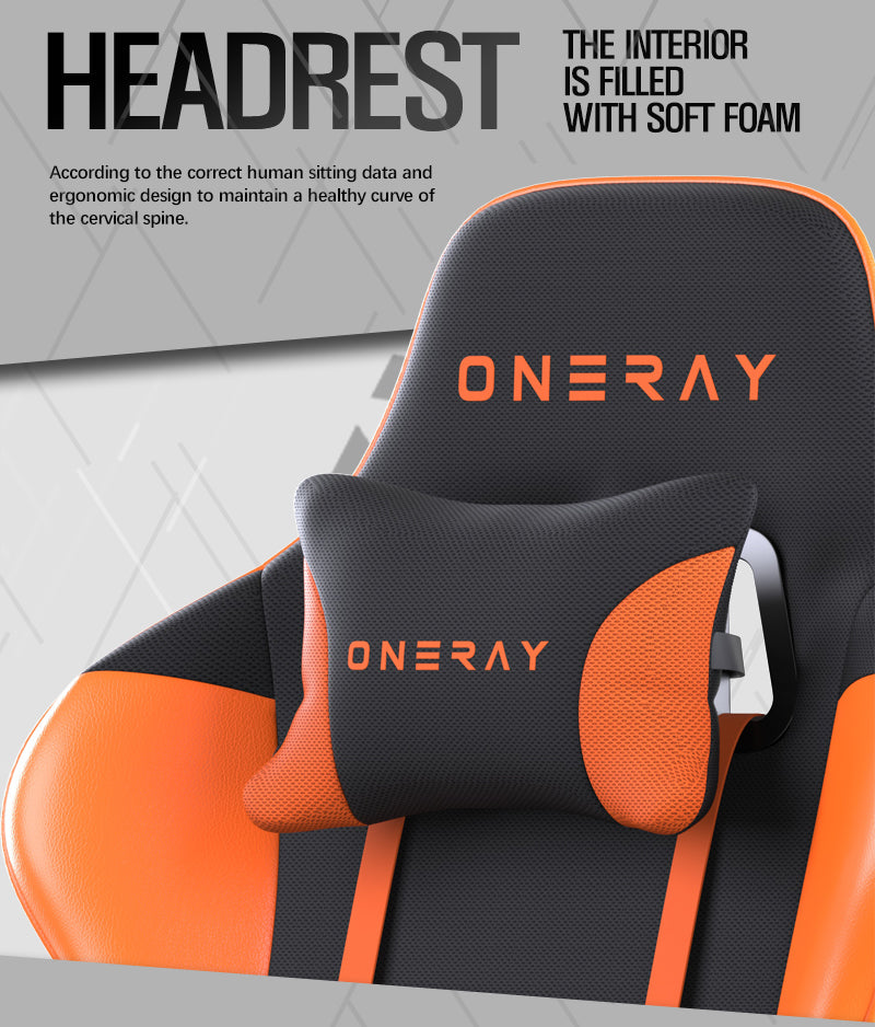 JOHOOFURNITURE Gaming Chair D0962 with Big Size Backrest