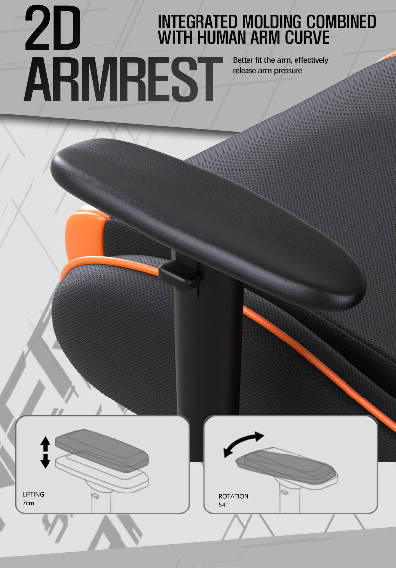 JOHOOFURNITURE Gaming Chair D0962 with Big Size Backrest