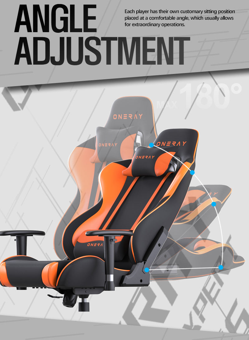 JOHOOFURNITURE Gaming Chair D0962 with Big Size Backrest