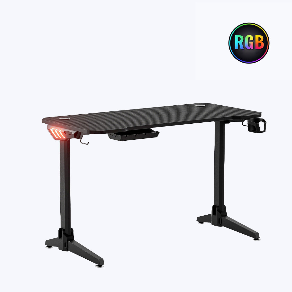 JOHOOFURNITURE Electric Adjustable Gaming Table RGB light No.1013