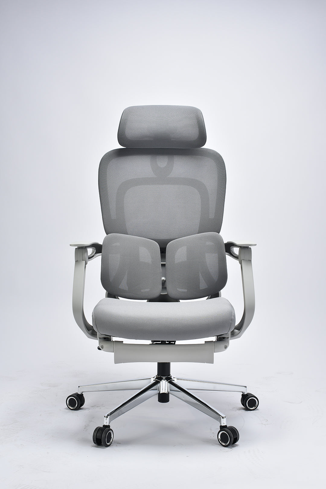 JOHOOFURNITURE Three-zone lumbar support design in the latest office chair pedalN838 Grey