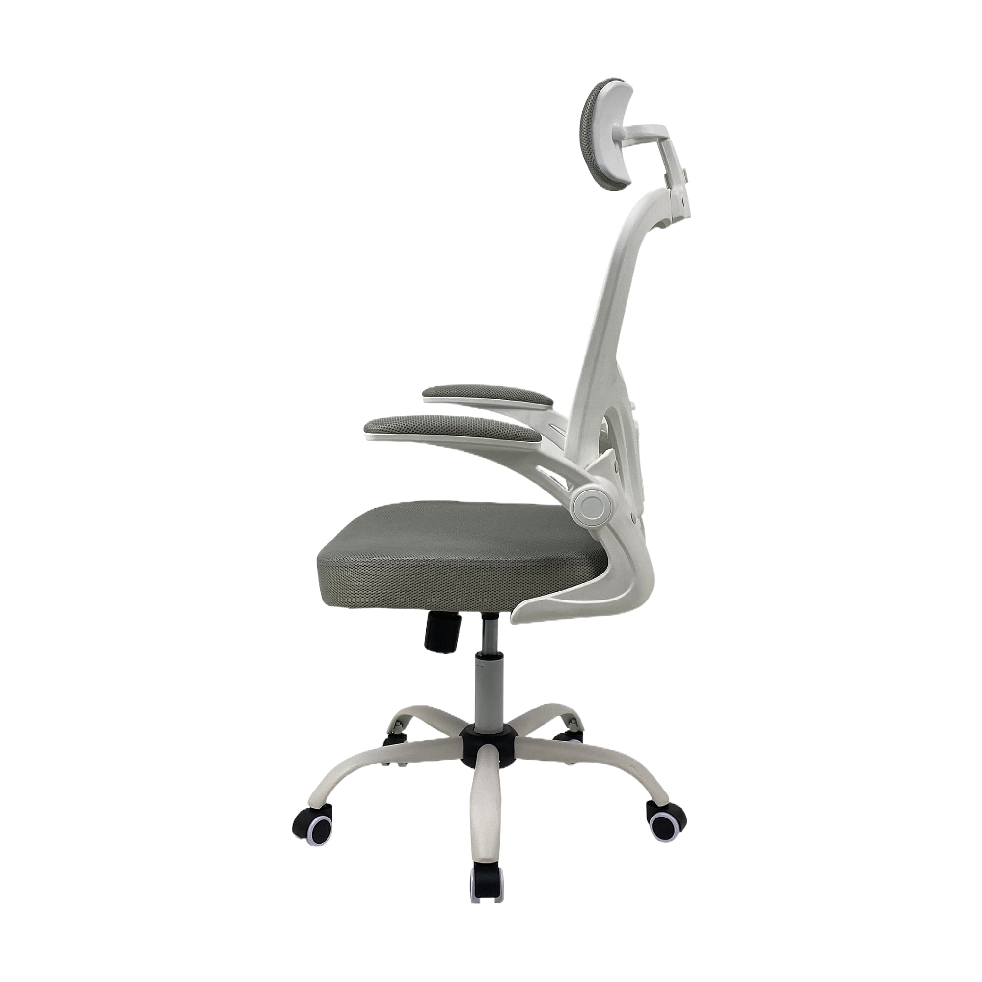 JOHOOFURNITURE Lift UP Armrest Staff Chair Q072 White Color