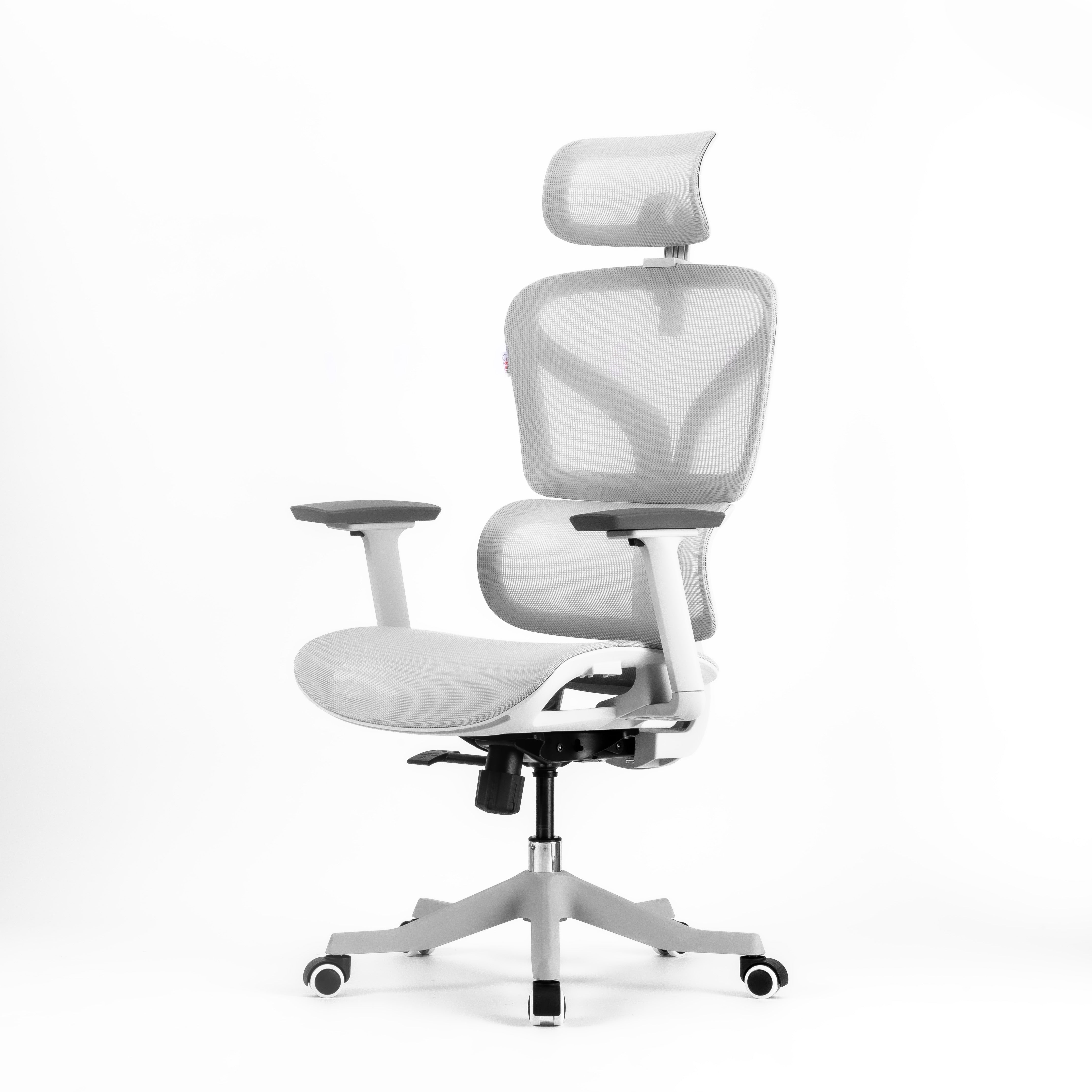 JOHOOFURNITURE Silla de malla con respaldo doble, diseño de plástico blanco G22