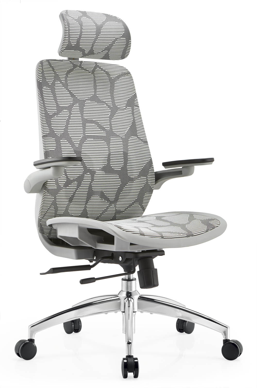 JOHOOFURNITURE Armrest 2D flip-up armrests Detachable Base Grey Plastic mesh chair A2-H13