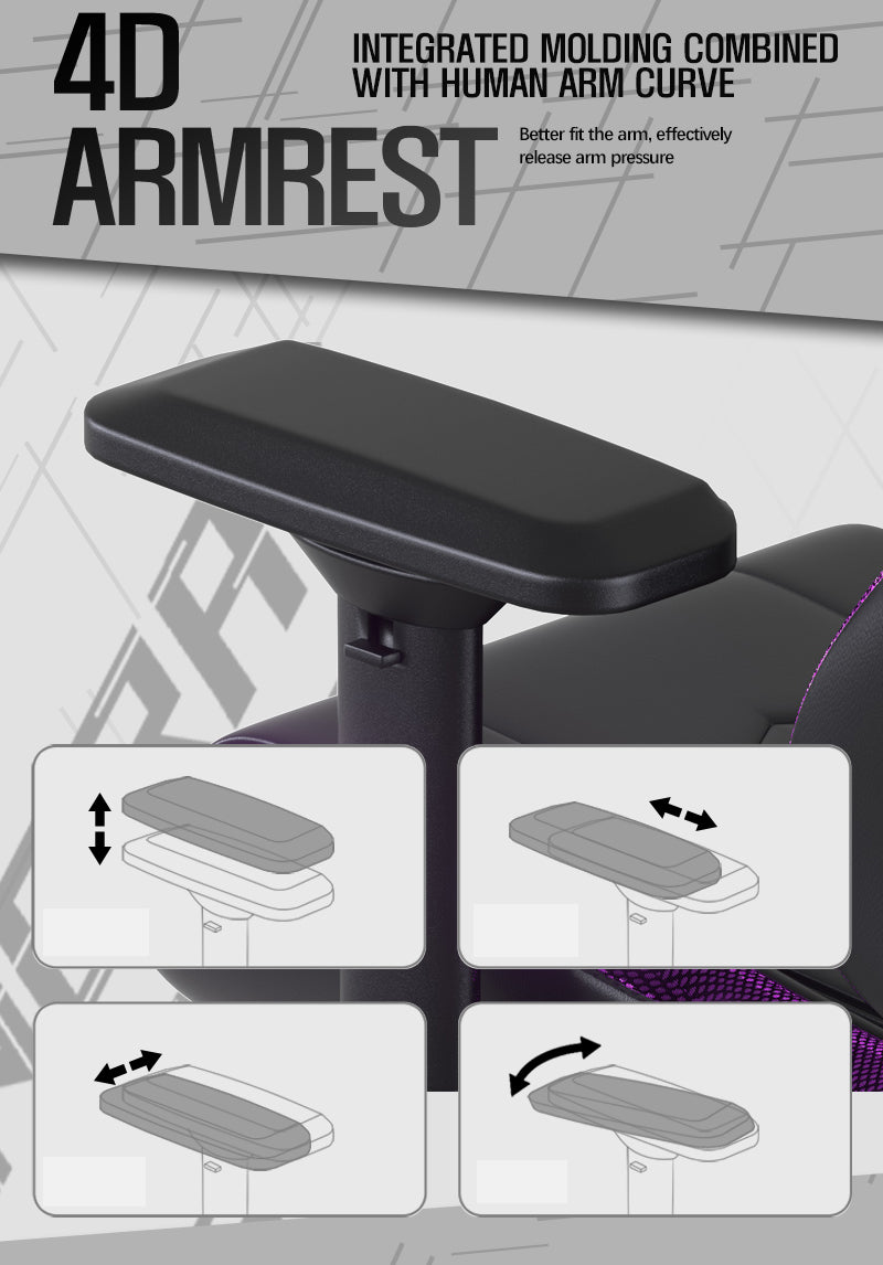 JOHOOFURNITURE RGB light Brightly Gaming Chair D007