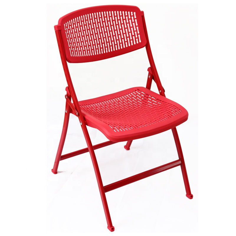 Openwork Back and Seat Cushion Folding Chairs Big Size Chair #9020