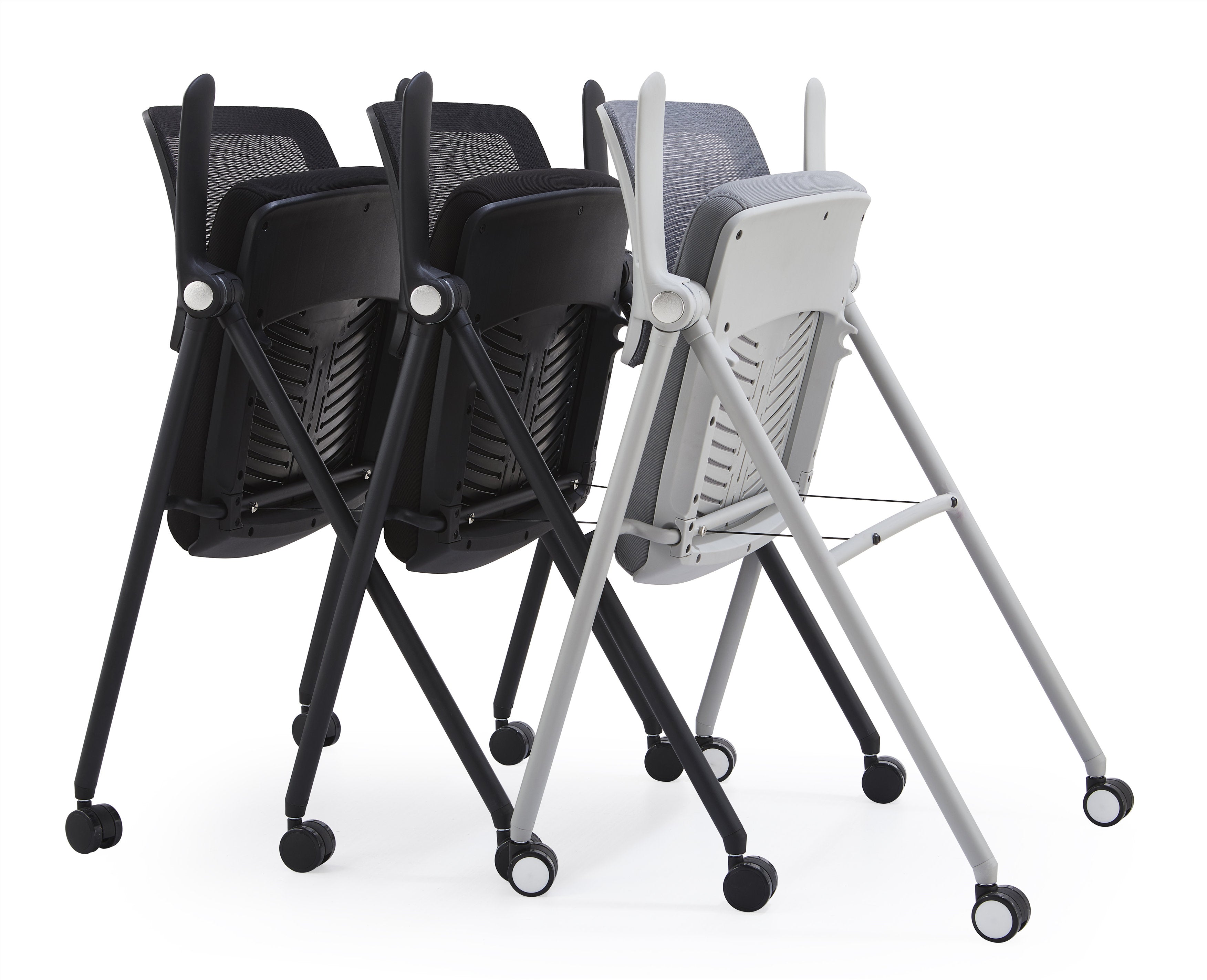JOHOOFURNITURE Foldable Stackable Gurest Chair alloy stand Writing Pad YC71