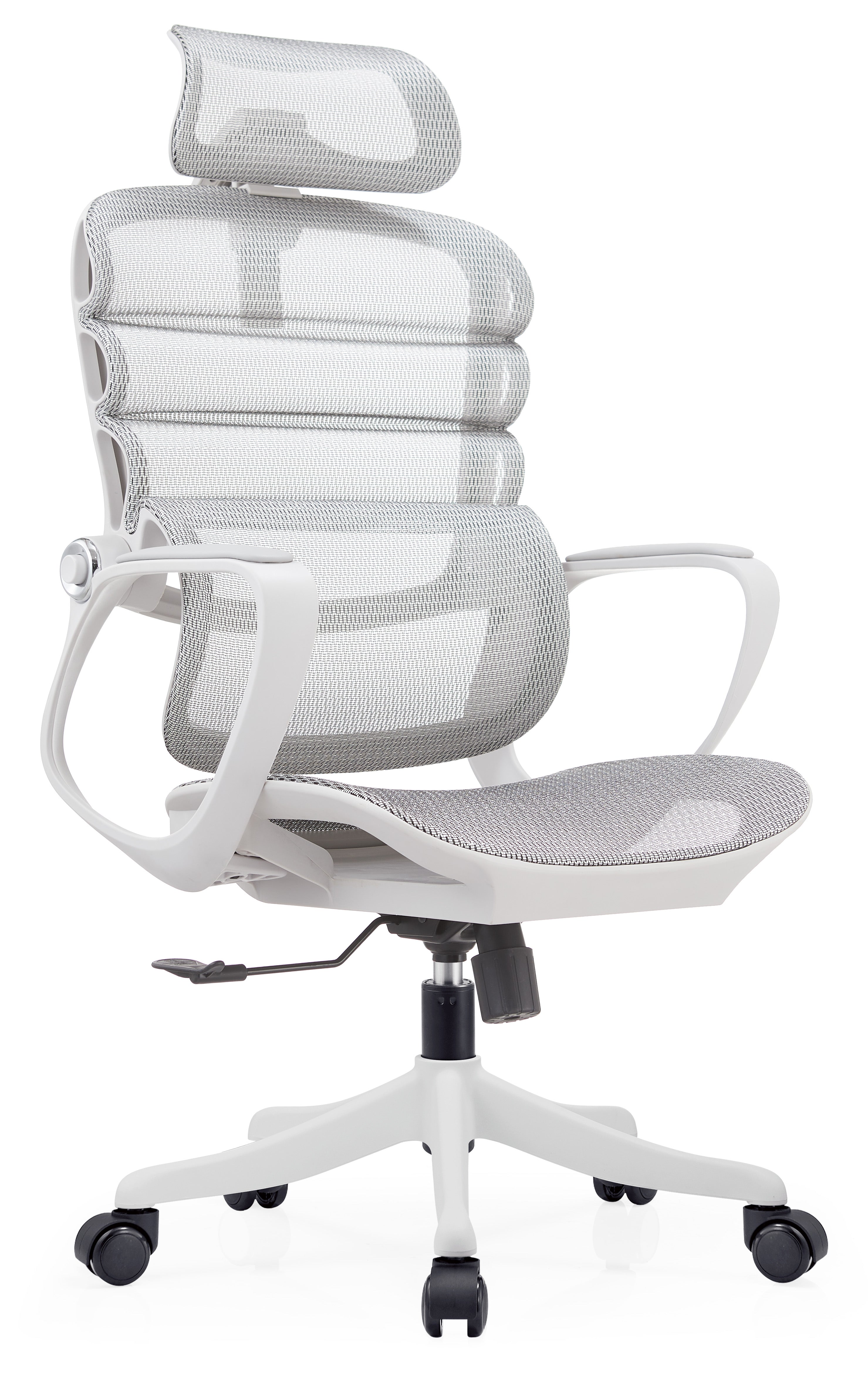 JOHOOFURNITURE 2026 Ergonomic Chair Upgrade Wavy Back Conform Design Grey Plastic K3