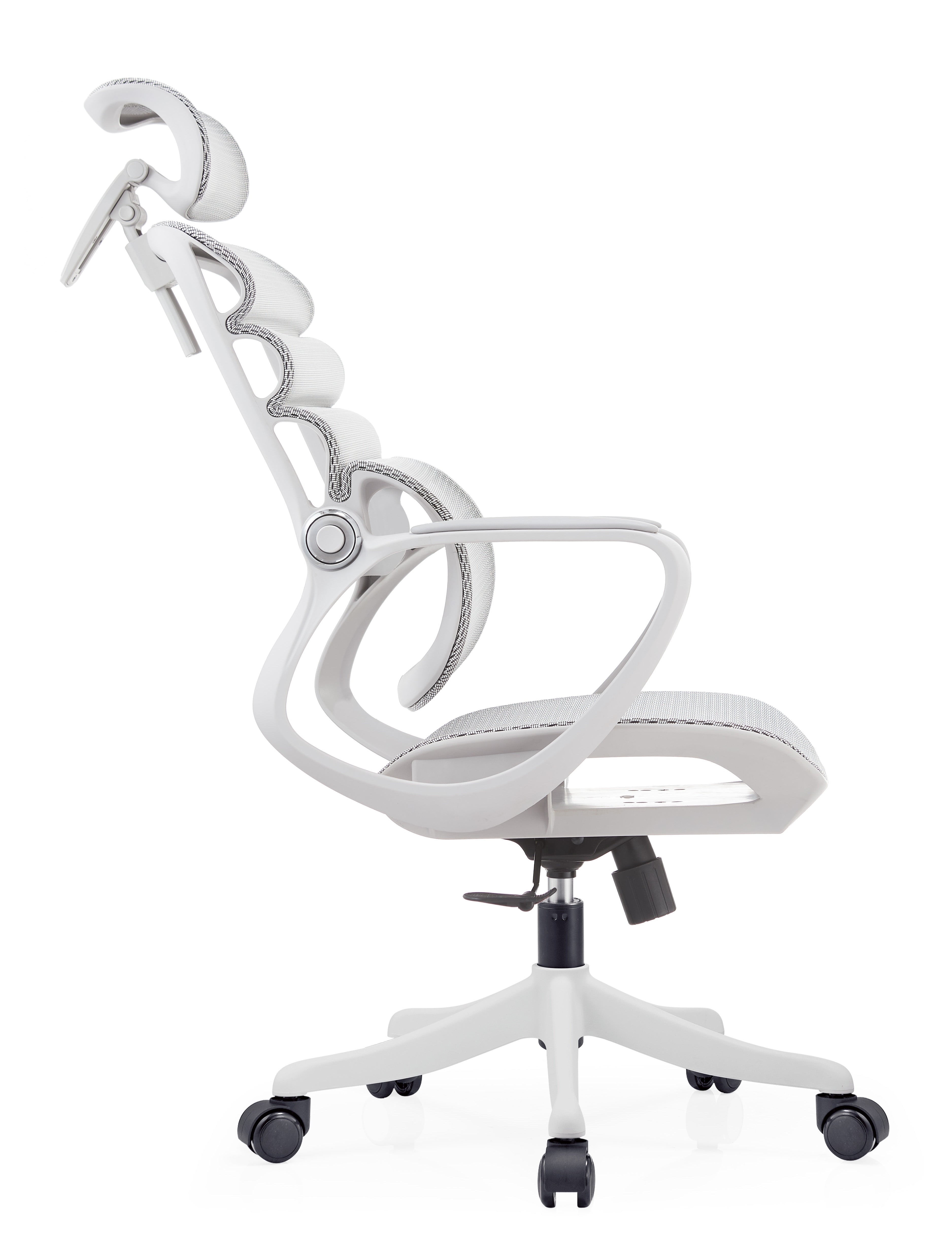 JOHOOFURNITURE 2026 Ergonomic Chair Upgrade Wavy Back Conform Design Grey Plastic K3