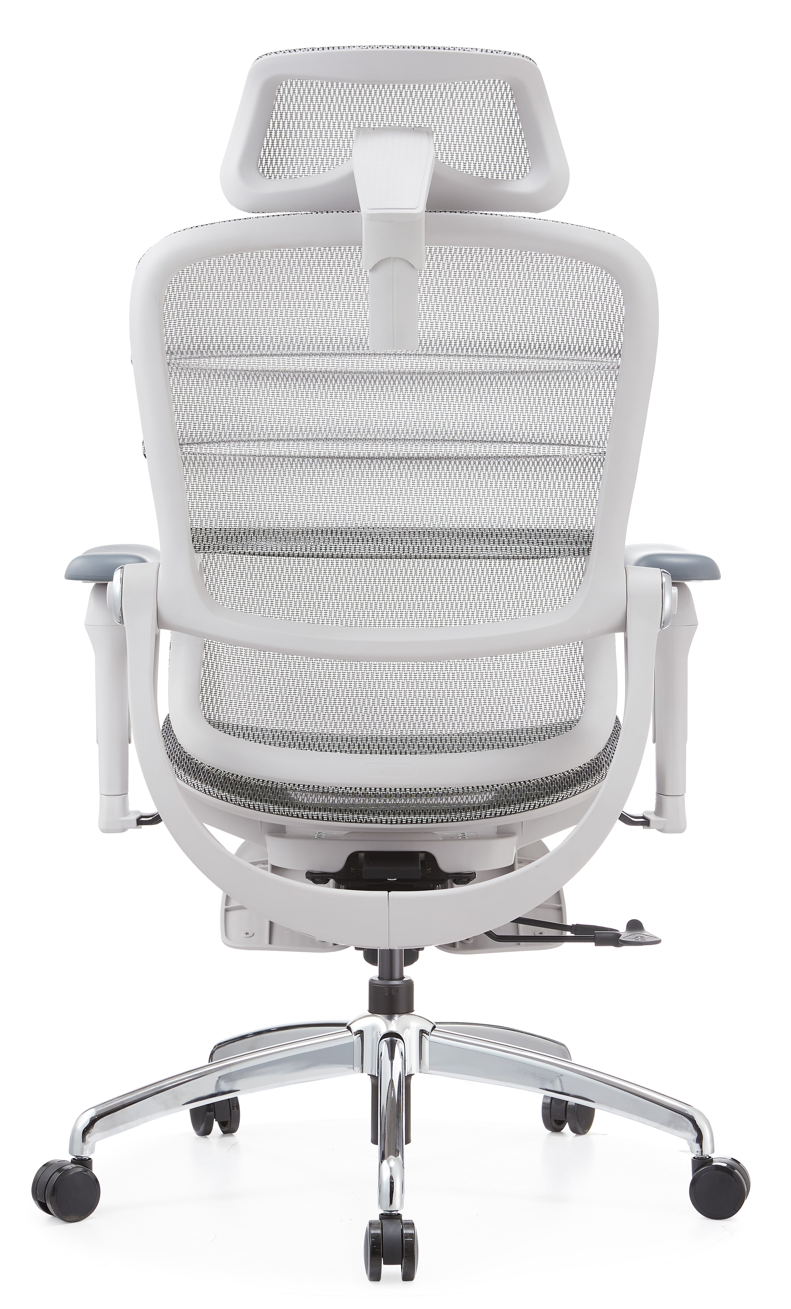 JOHOOFURNITURE 2026 Ergonomic Chair Upgrade Wavy Back 5D Armrest Grey Plastic K3F