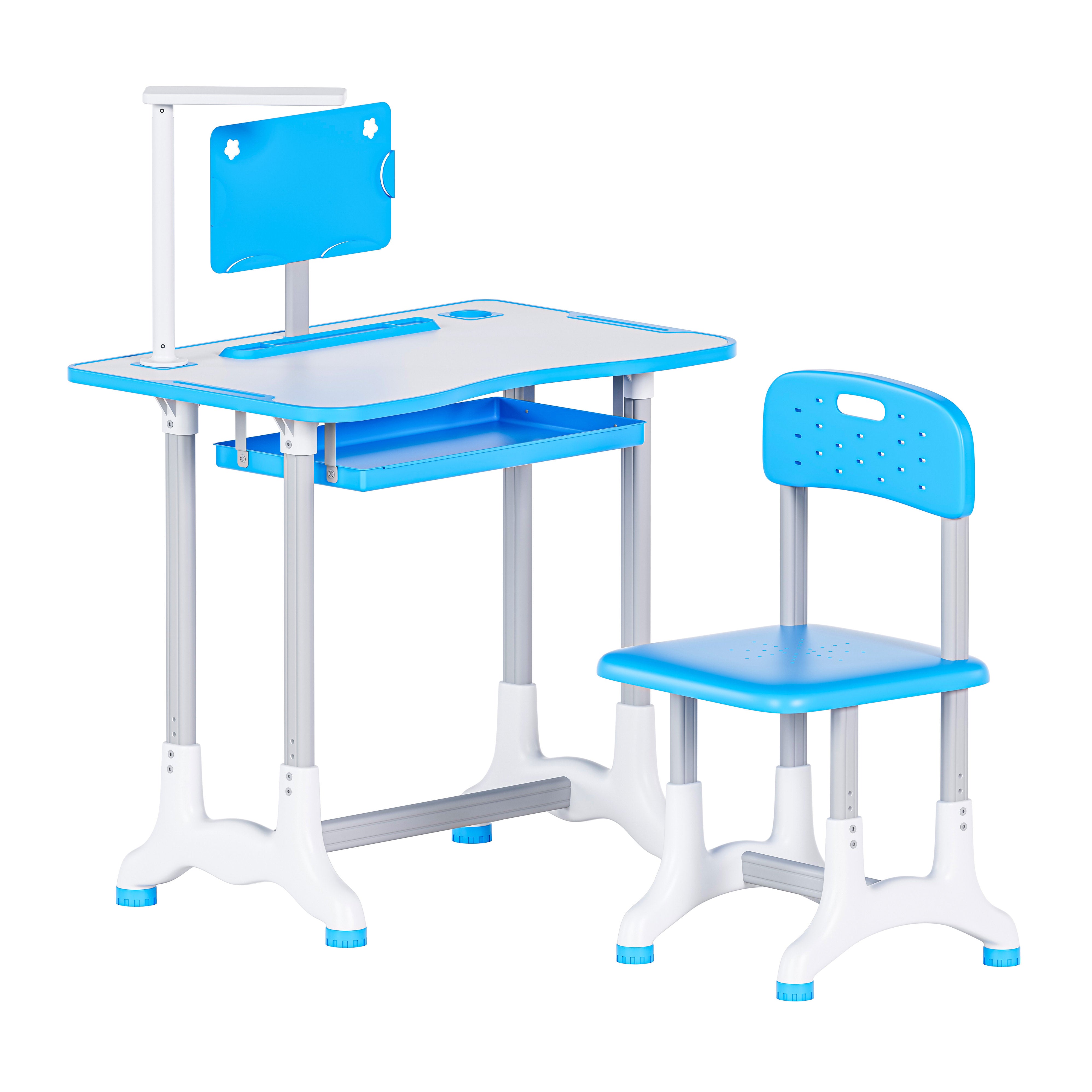 JOHOOFURNITURE Kids Study Table and Chair Simple High Cost-Effectiveness K01 Blue