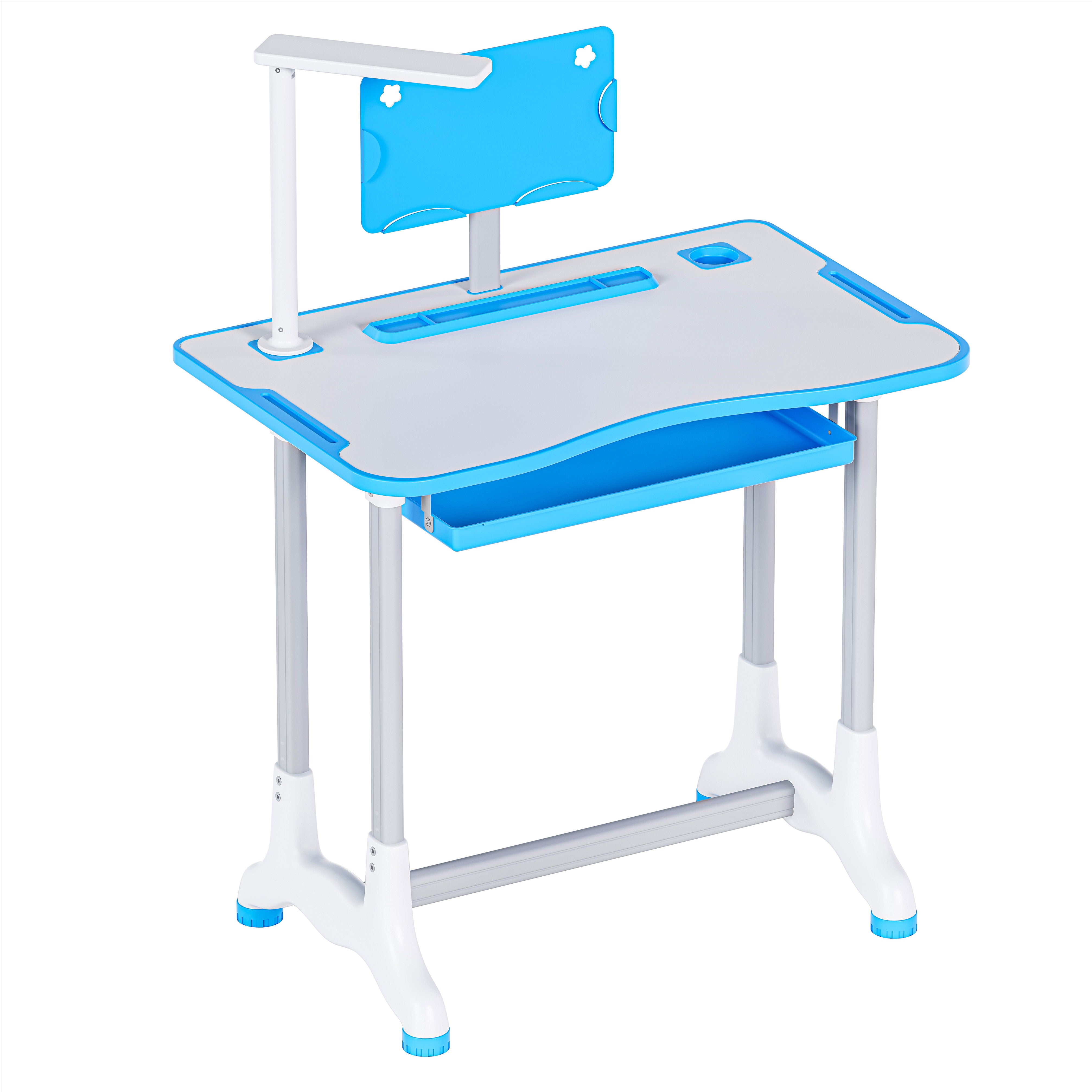 JOHOOFURNITURE Kids Study Table and Chair Simple High Cost-Effectiveness K01 Blue