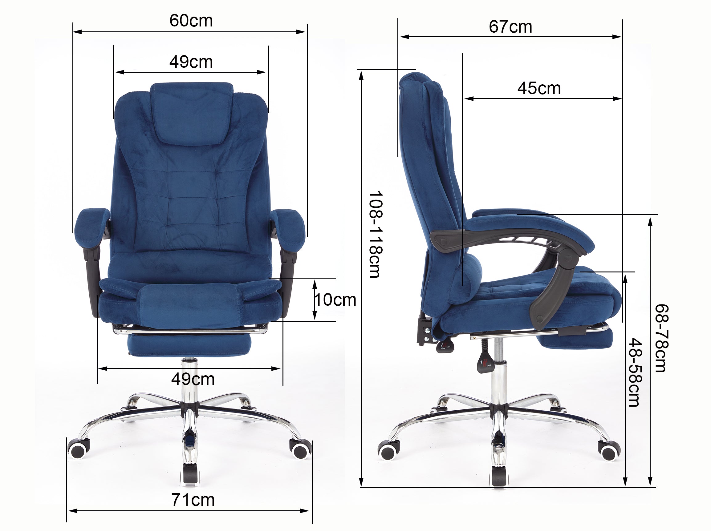 Johoofurniture Reclining leather chair with Footrest Q026