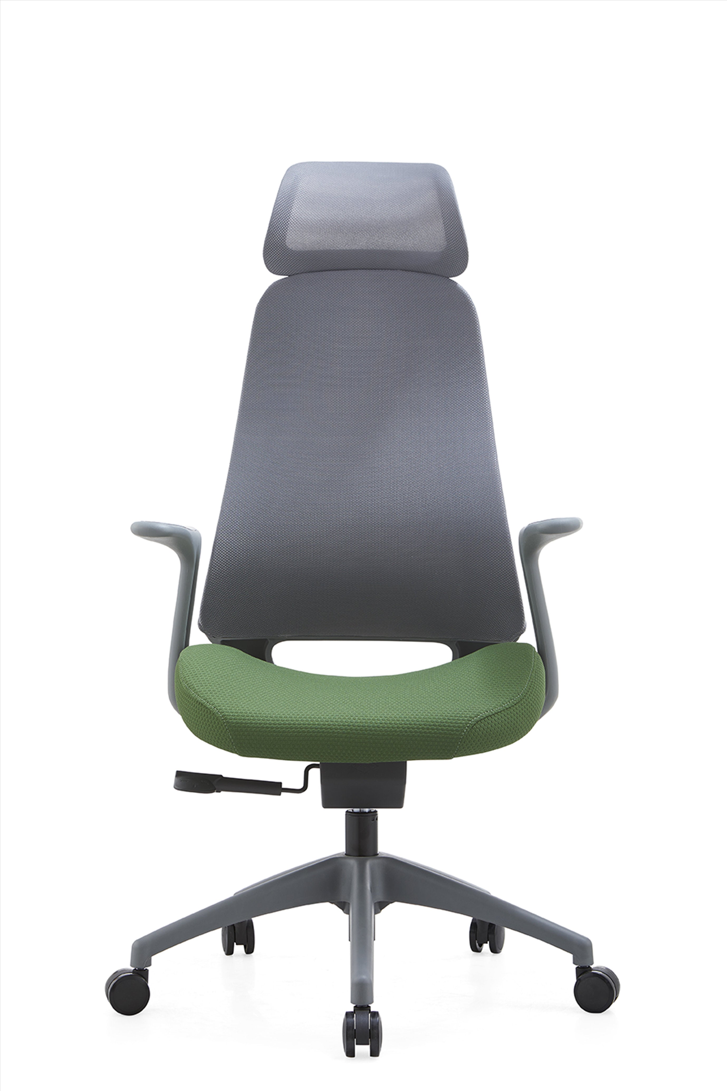 JOHOOFURNITURE 2025 New Design High Back Office Chair Gray Plastic Green Fabric YC62