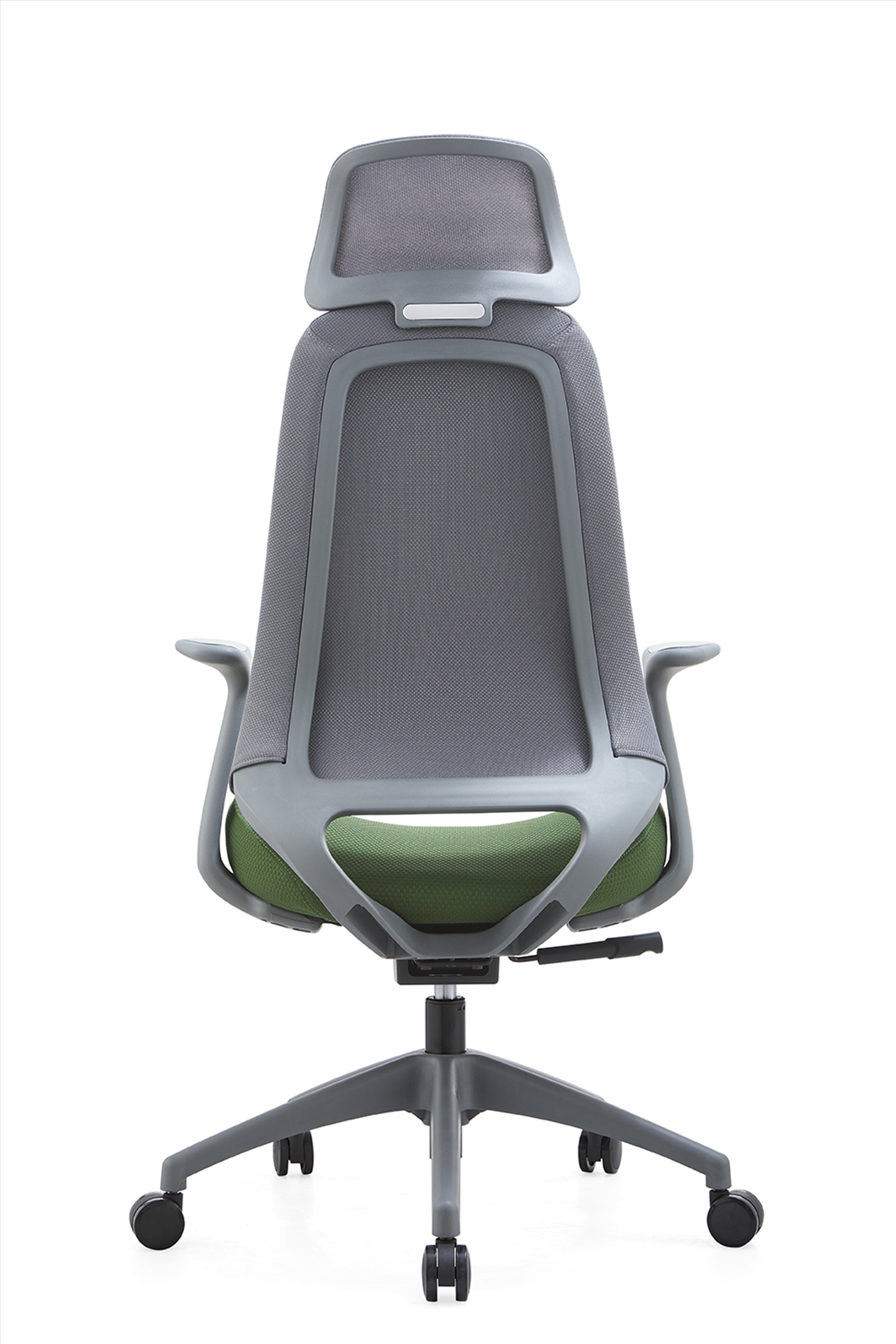 JOHOOFURNITURE 2025 New Design High Back Office Chair Gray Plastic Green Fabric YC62