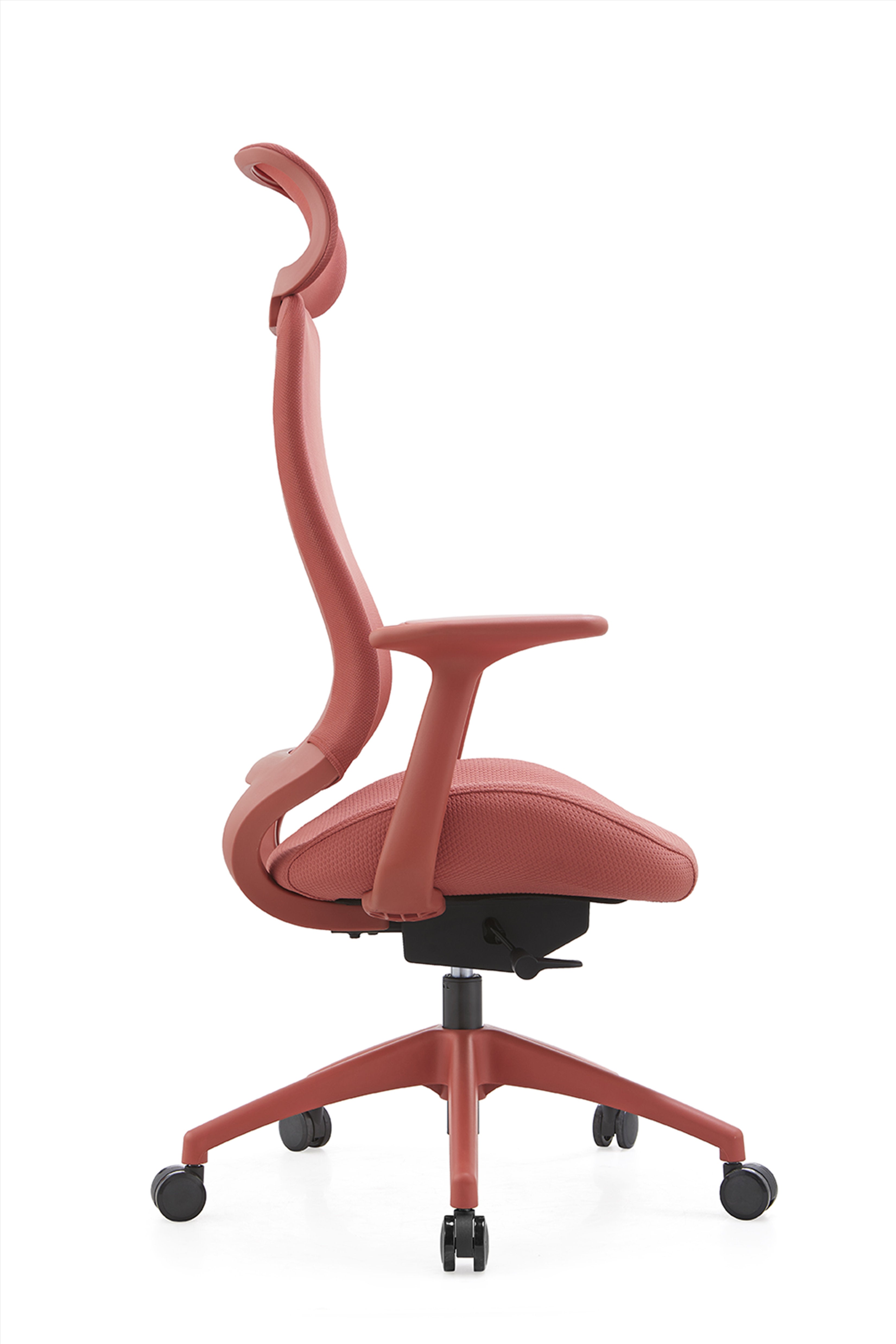 JOHOOFURNITURE 2025 New Design High Back Office Chair Red Plastic Red Fabric YC63