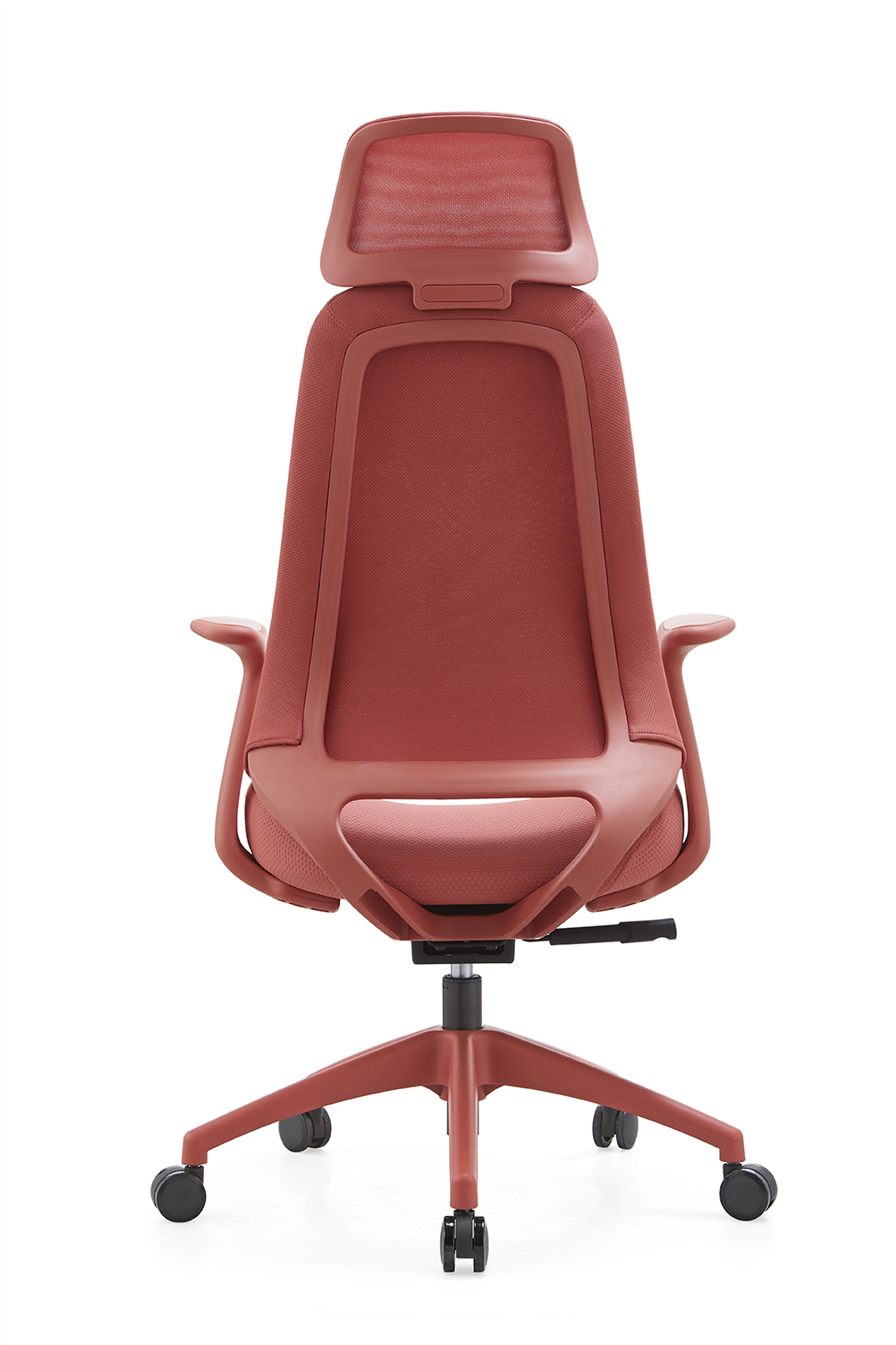 JOHOOFURNITURE 2025 New Design High Back Office Chair Red Plastic Red Fabric YC63