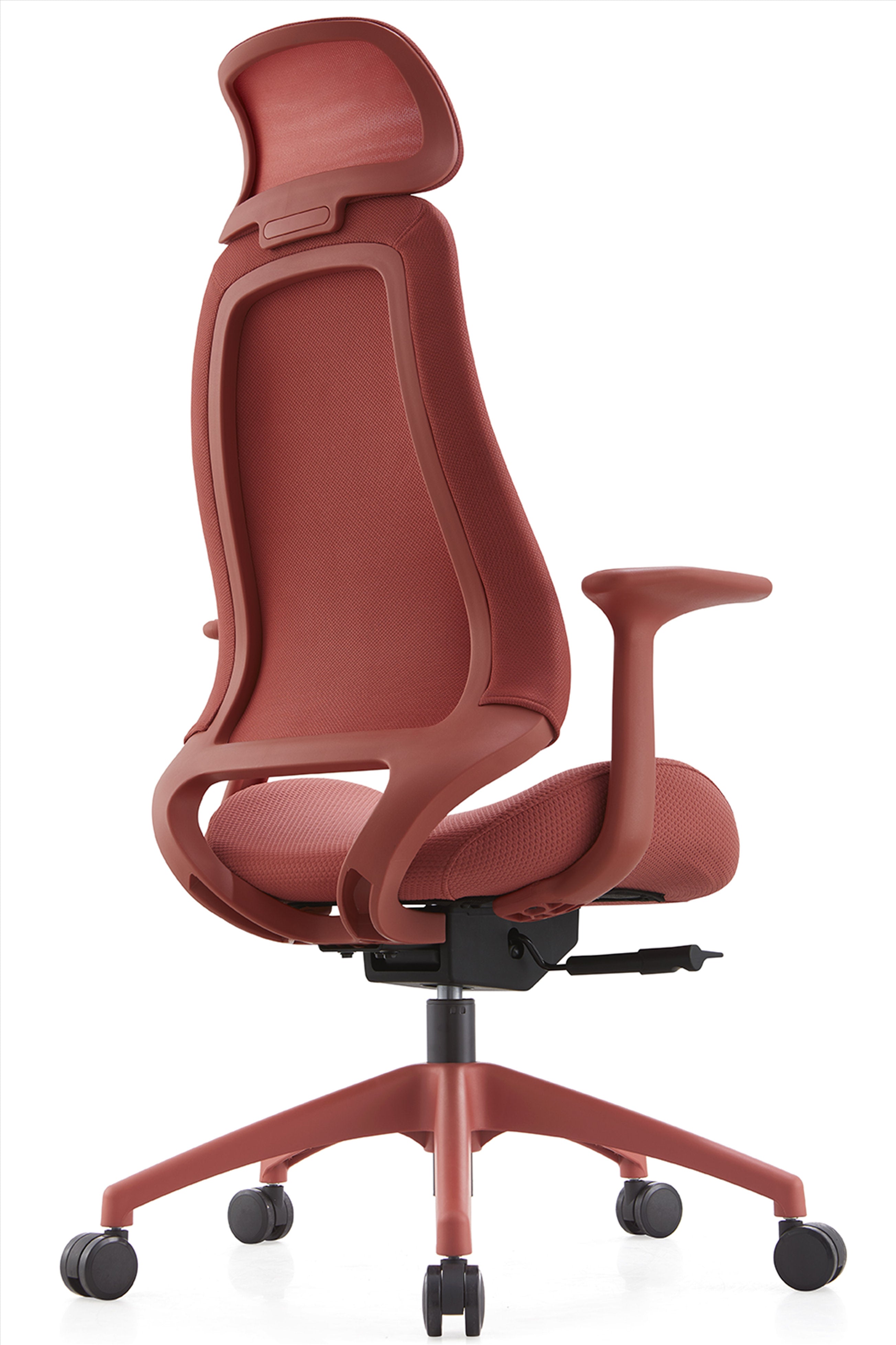 JOHOOFURNITURE 2025 New Design High Back Office Chair Red Plastic Red Fabric YC63