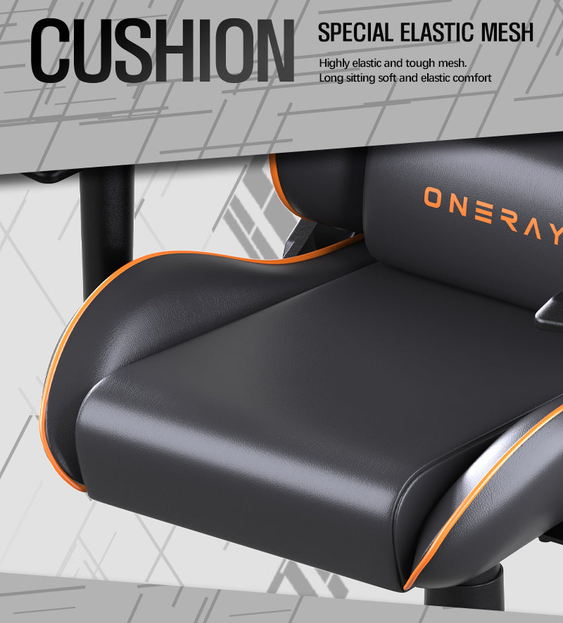 JOHOOFURNITURE All Black color Cool Version Gaming Chair No.D0938
