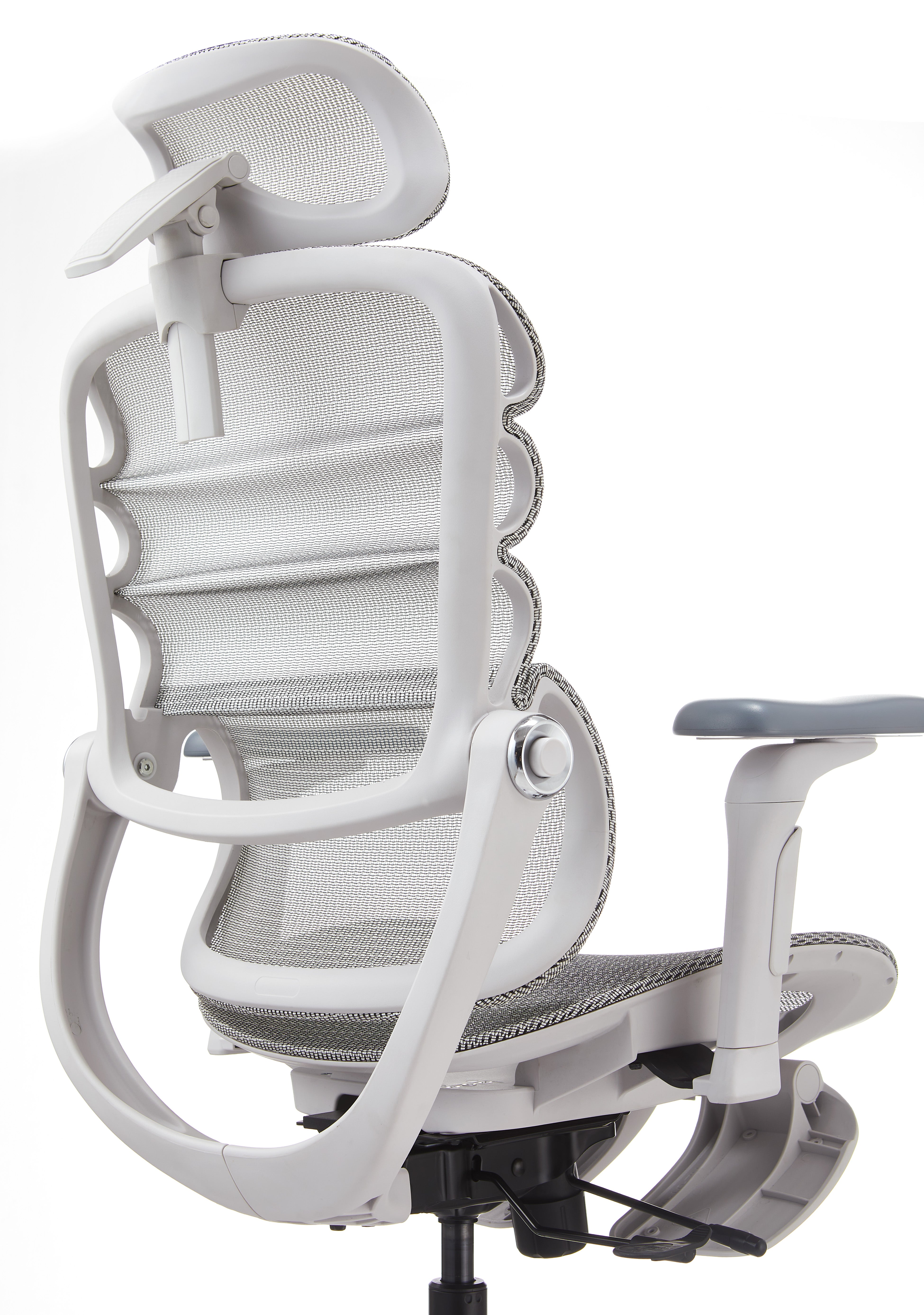 JOHOOFURNITURE 2026 Ergonomic Chair Upgrade Wavy Back 5D Armrest Grey Plastic K3F