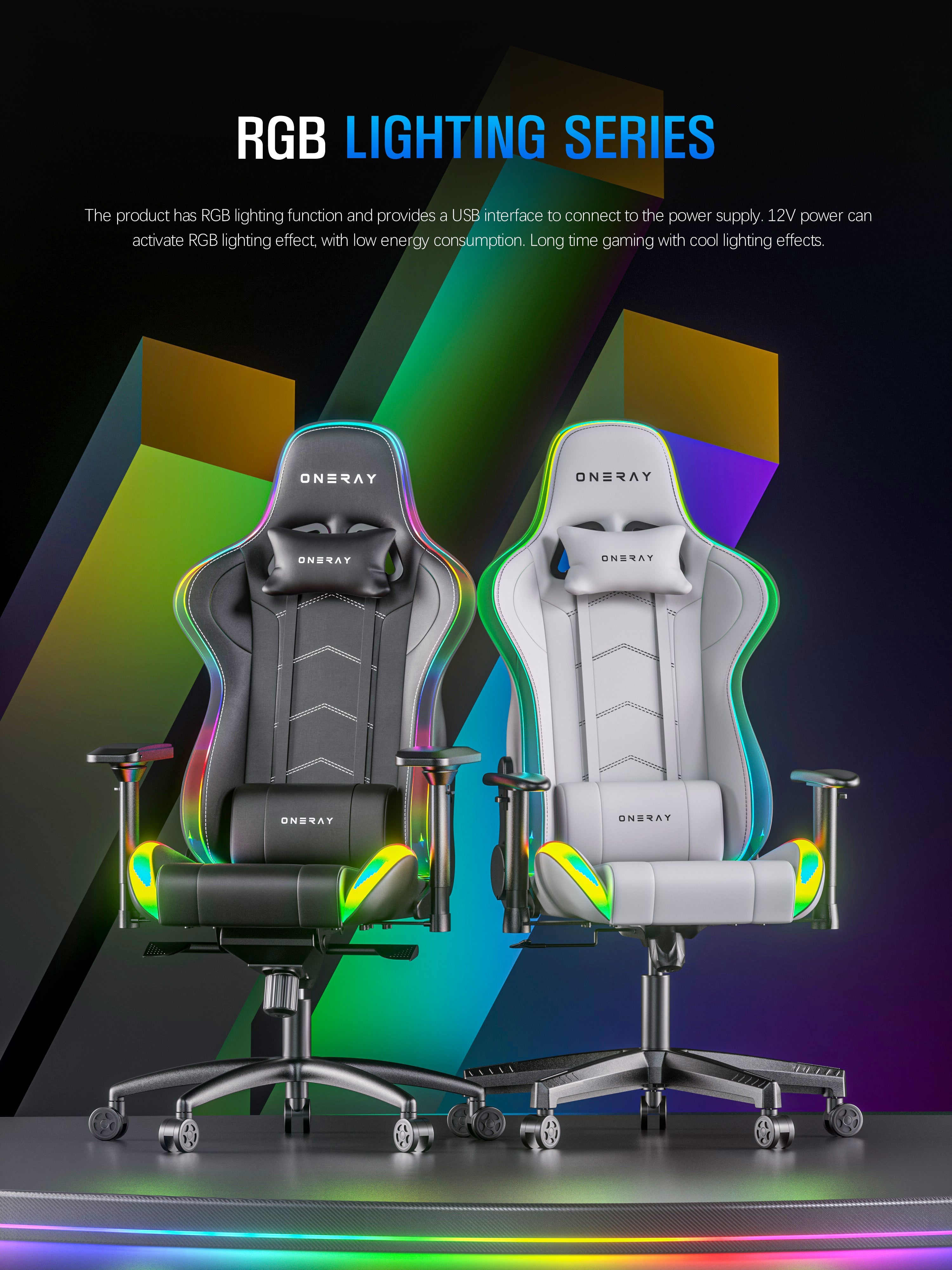 Led RGB light Stylish Gaming Chair D007