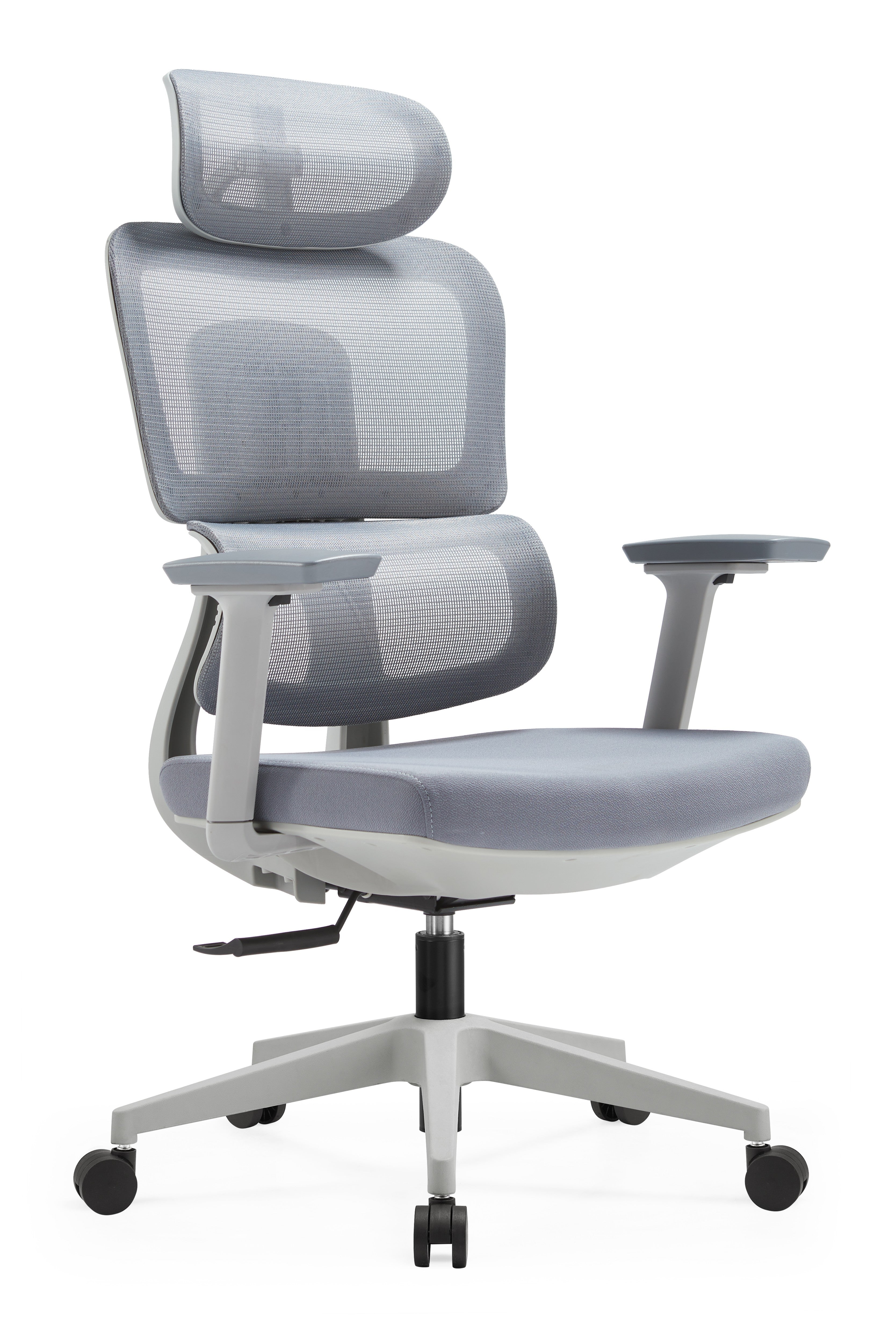 JOHOOFURNITURE Backrest Height Adjustable Mould Foam Seat Chair NX166 Grey Plastic