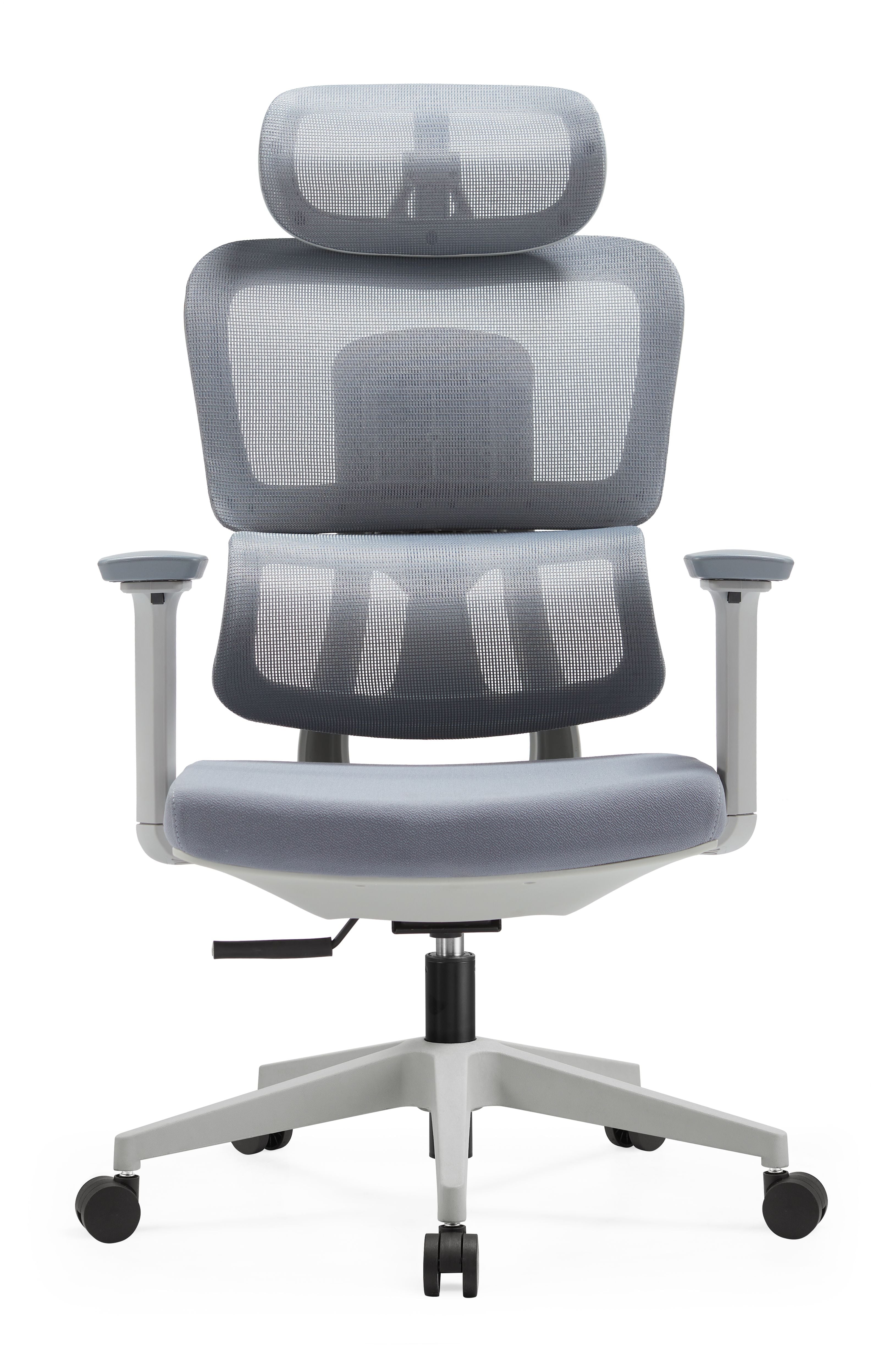 JOHOOFURNITURE Backrest Height Adjustable Mould Foam Seat Chair NX166 Grey Plastic