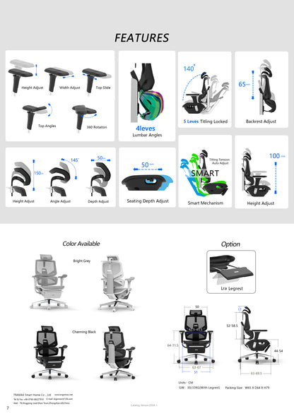 Ergomax Ergonomic Own Pattern Mesh chair BIFMA test EMPEROR2+