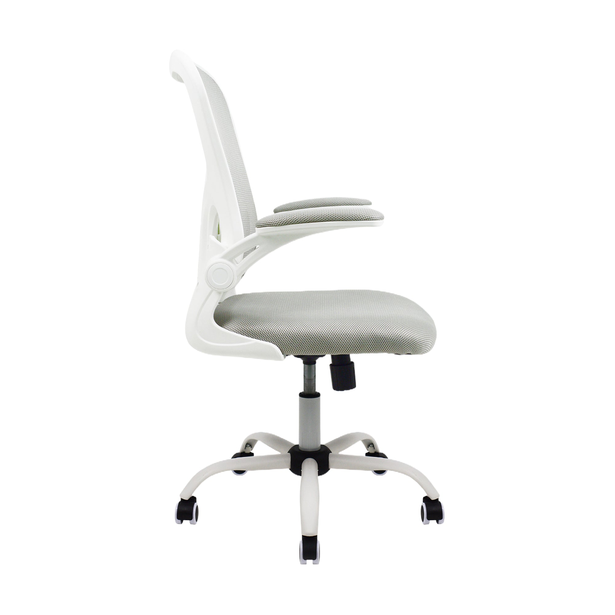 JOHOOFURNITURE Lift UP Armrest Staff Chair Q072 White Color