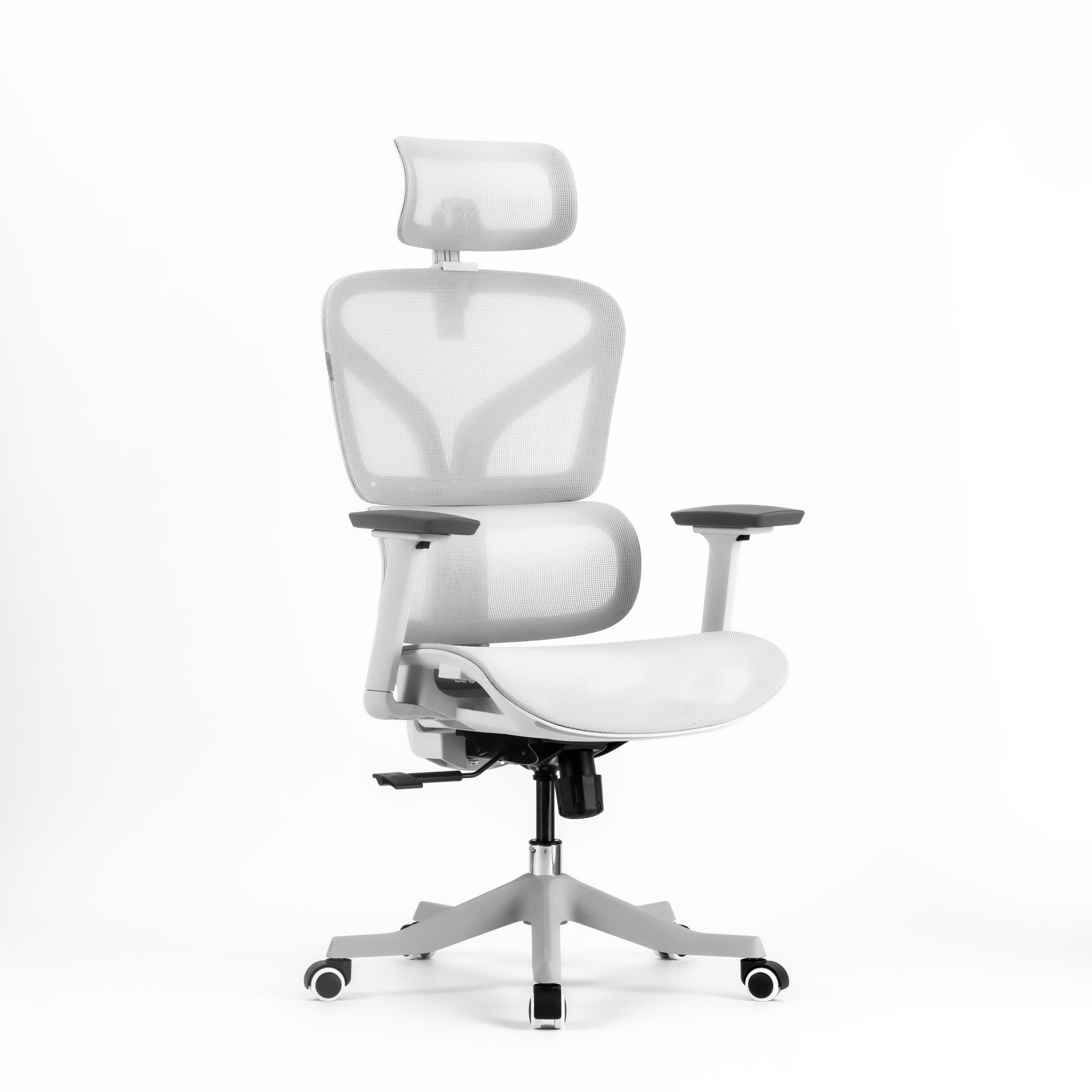 JOHOOFURNITURE Silla de malla con respaldo doble, diseño de plástico blanco G22