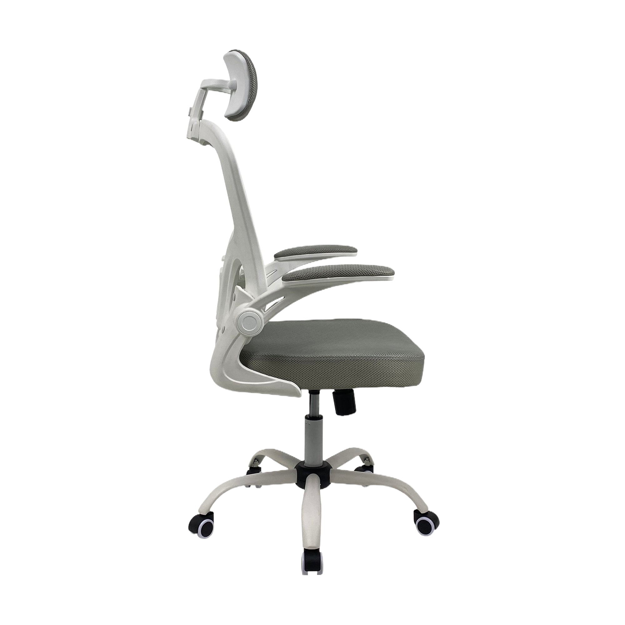 JOHOOFURNITURE Lift UP Armrest Staff Chair Q072 White Color