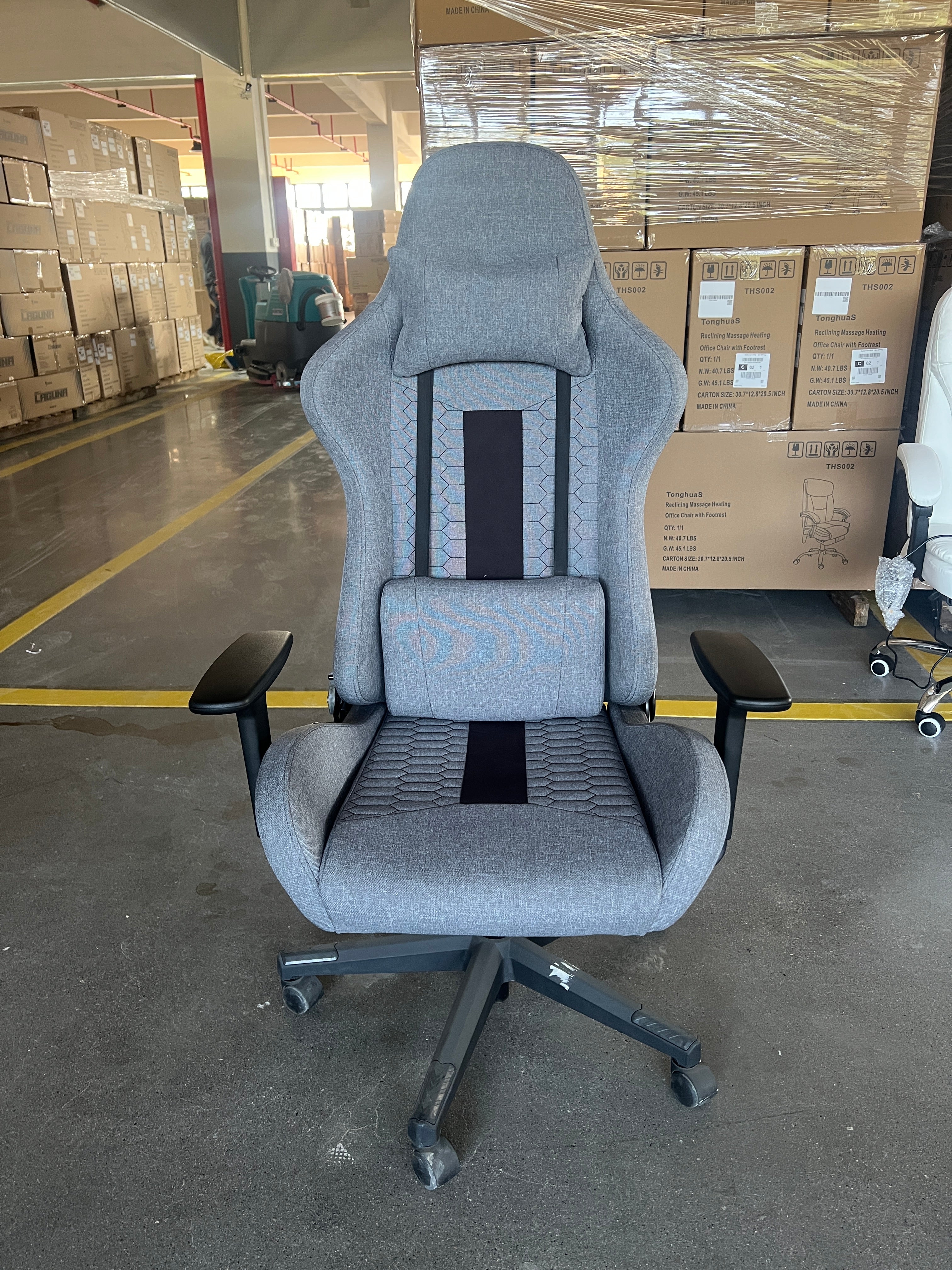 JOHOOFURNITURE Hexagonal Honeycomb Pattern Sports-style Gaming Chair HA01