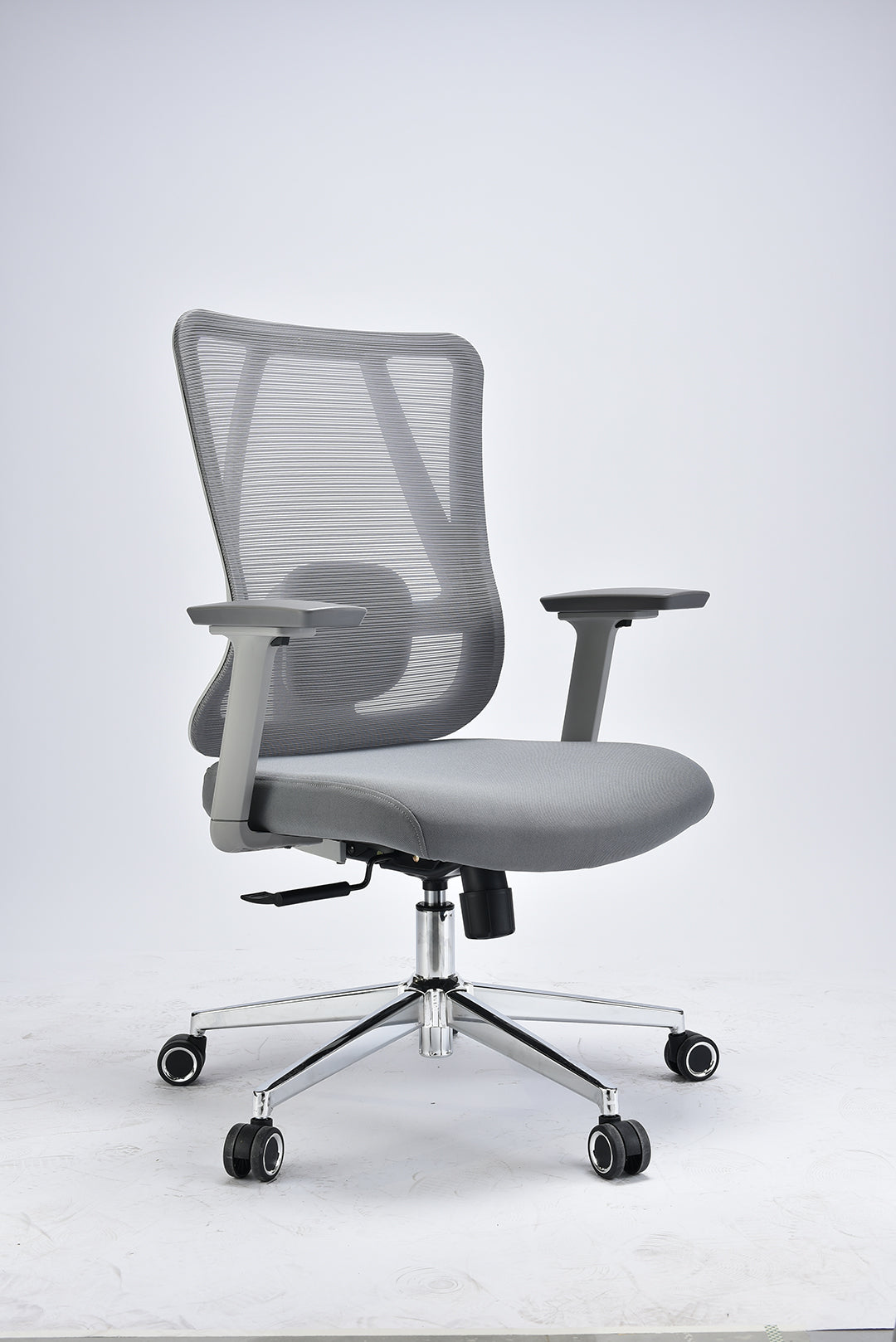 JOHOOFURNITURE 삼각 등받이 지지 사무용 의자 회색 N839