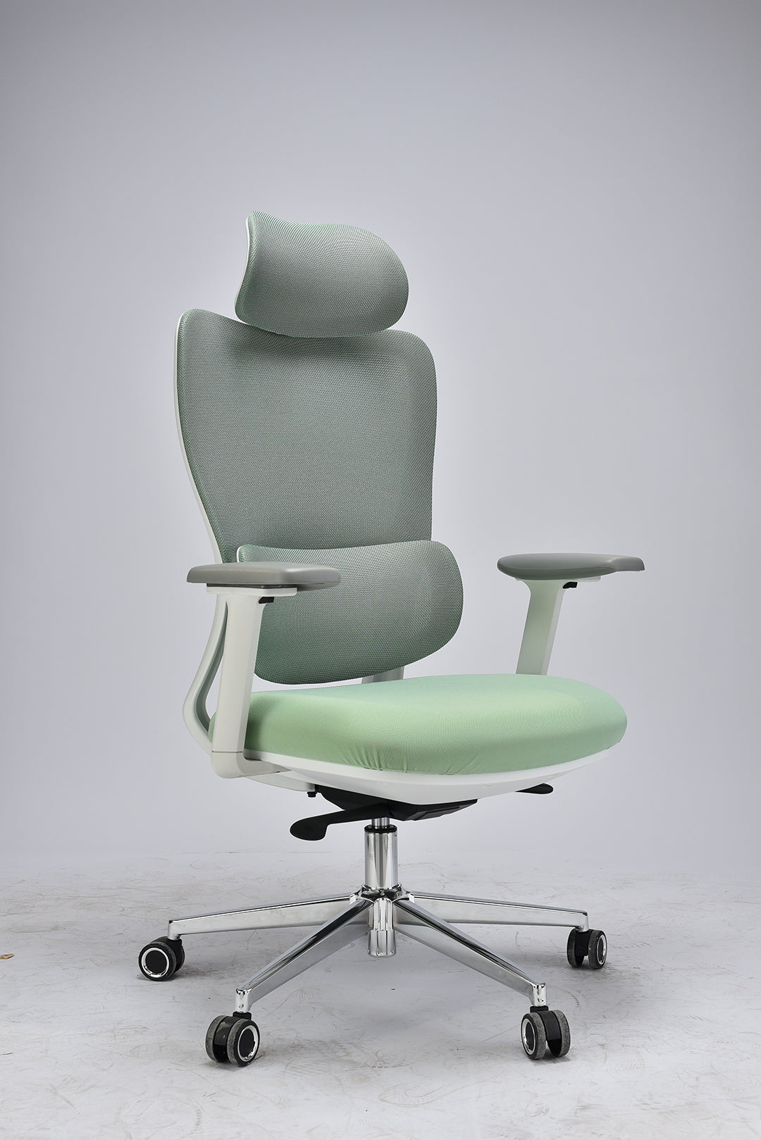 JOHOOFURNITURE Premium-Ergonomiestuhl – Multifunktionales Modell grauer Kunststoff N833