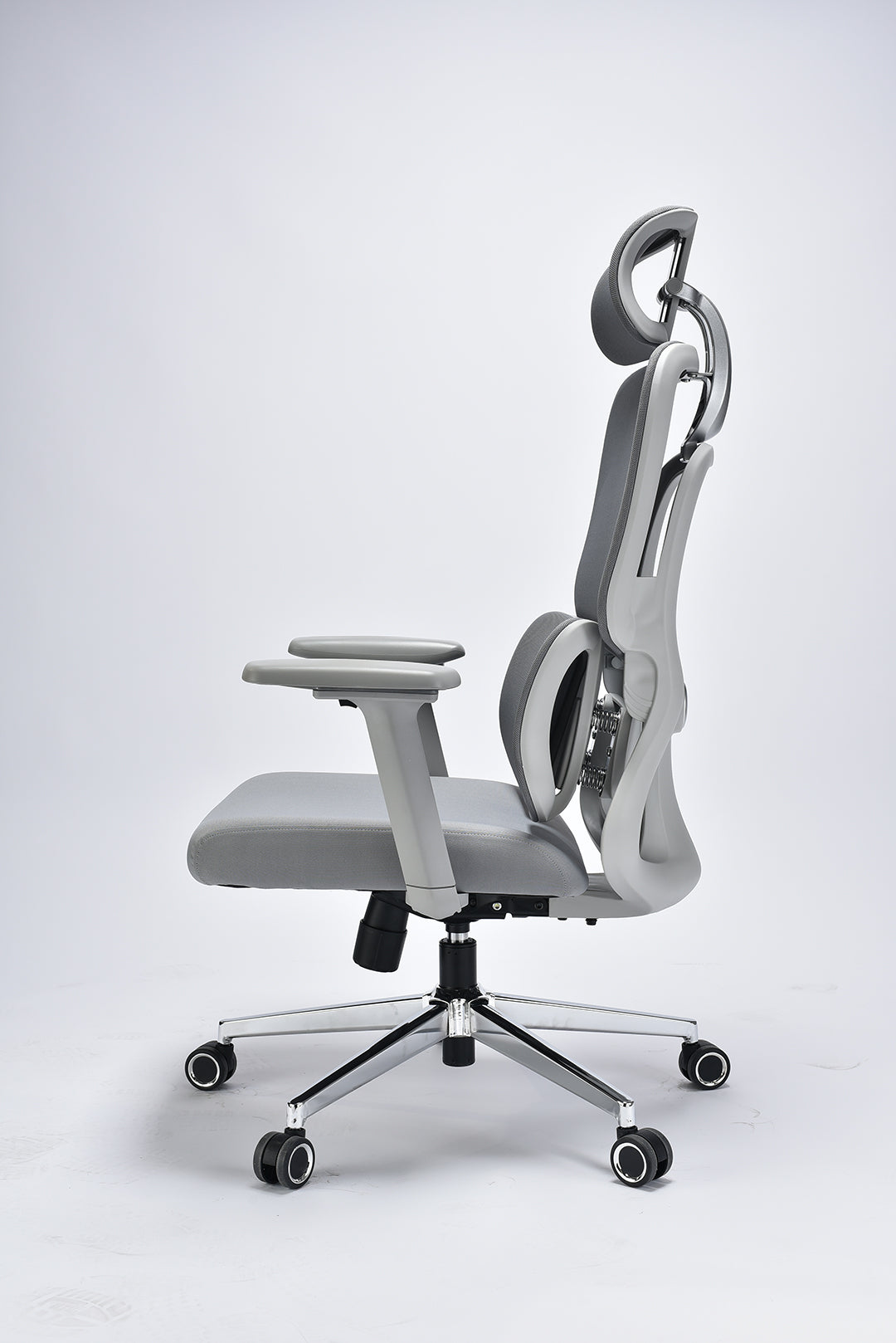 JOHOOFURNITURE Uusimman toimistotuolin kolmivyöhykkeinen lannerangan tuki  N837 Grey