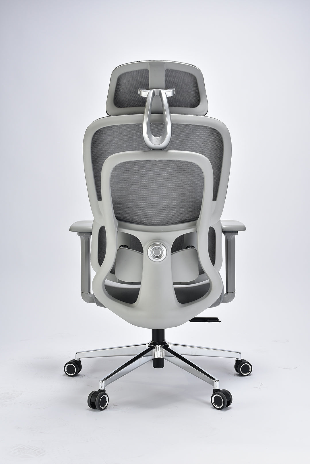 JOHOOFURNITURE Uusimman toimistotuolin kolmivyöhykkeinen lannerangan tuki  N837 Grey