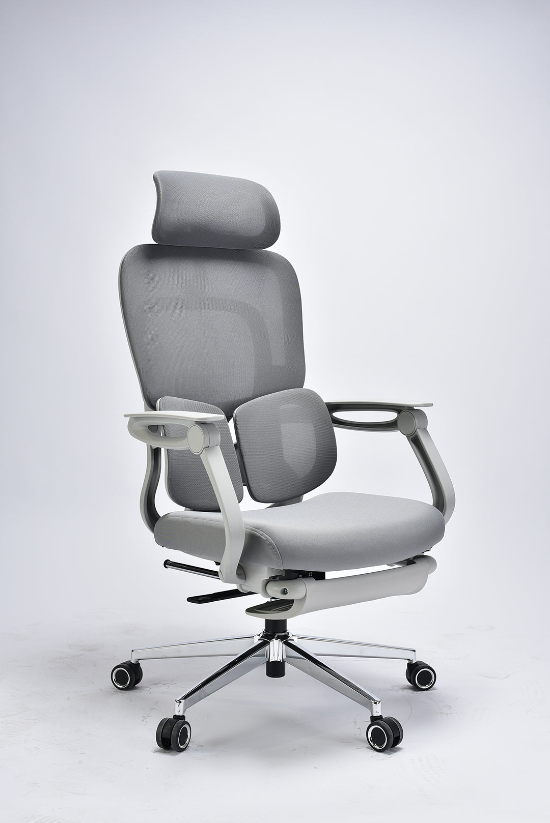 JOHOOFURNITURE Three-zone lumbar support design in the latest office chair pedalN838 Grey