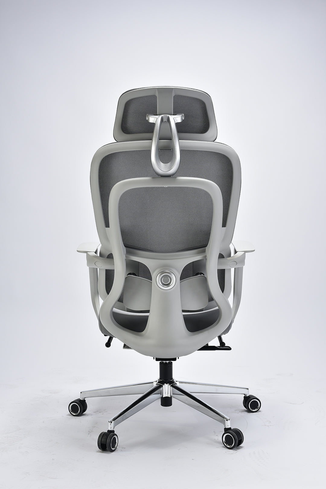 JOHOOFURNITURE Three-zone lumbar support design in the latest office chair pedalN838 Grey