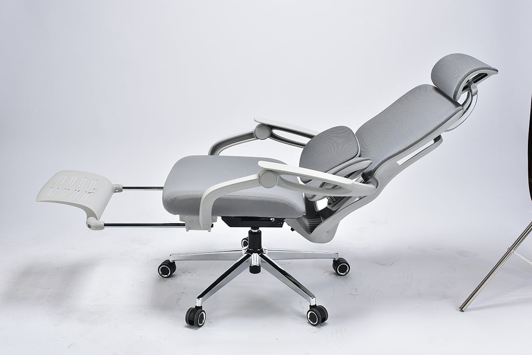 JOHOOFURNITURE Three-zone lumbar support design in the latest office chair pedalN838 Grey