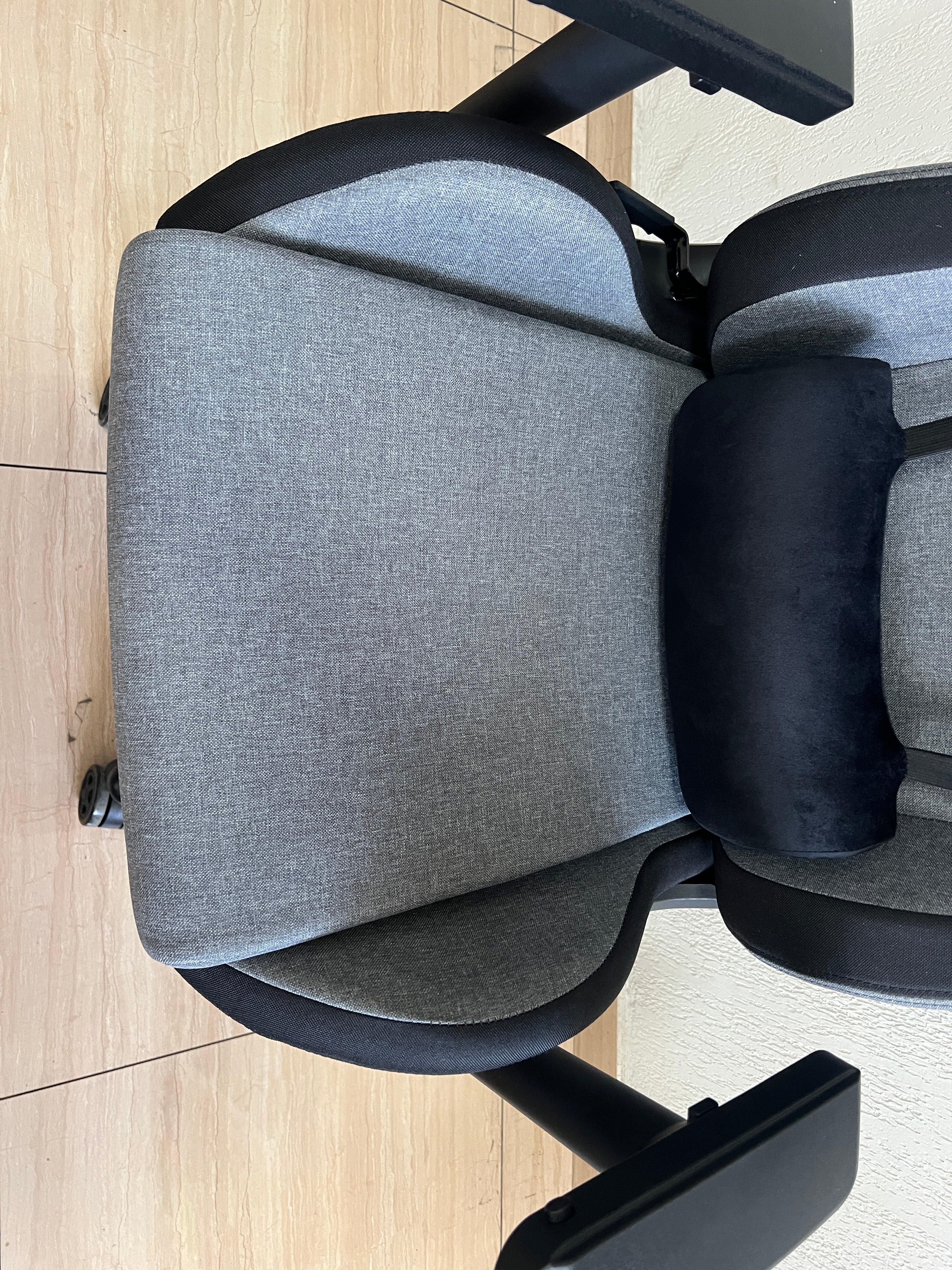 JOHOOFURNITURE  Hunchback-style gaming chair Grey Fabric Color HA07