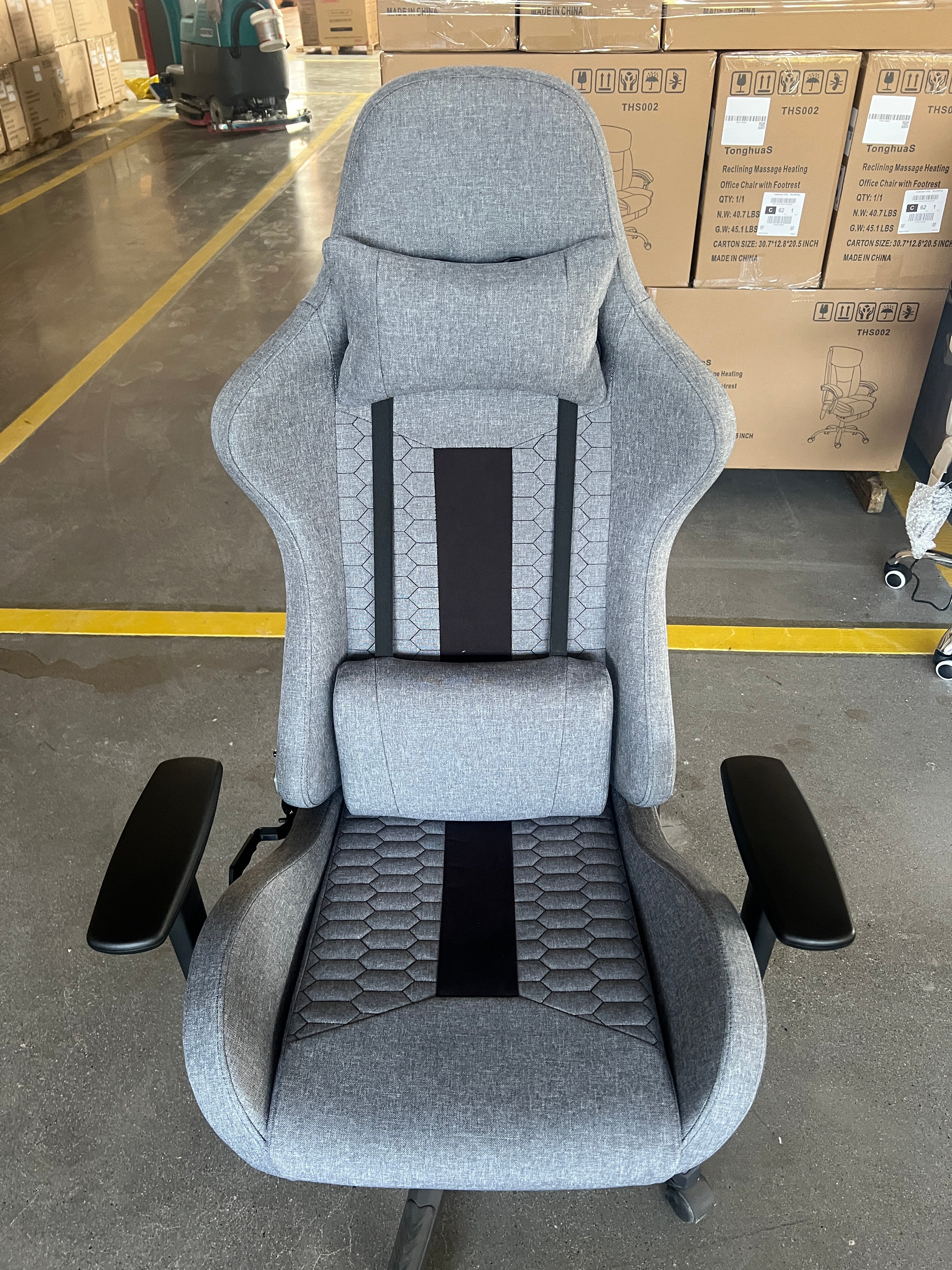 JOHOOFURNITURE Hexagonal Honeycomb Pattern Sports-style Gaming Chair HA01