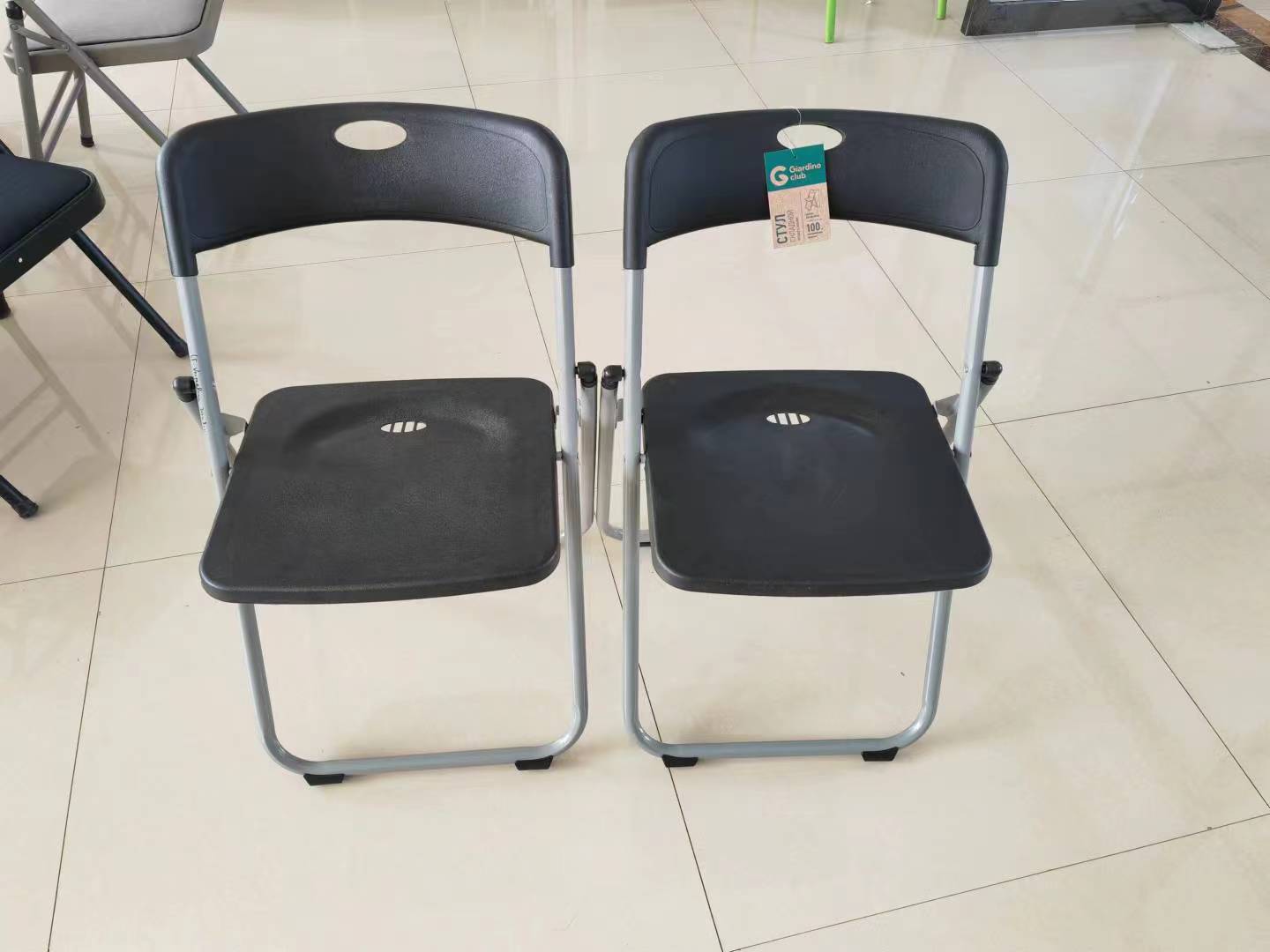 Favourible Price Promotion Multi-coloured folding plastic chairs Iron pipe #3017