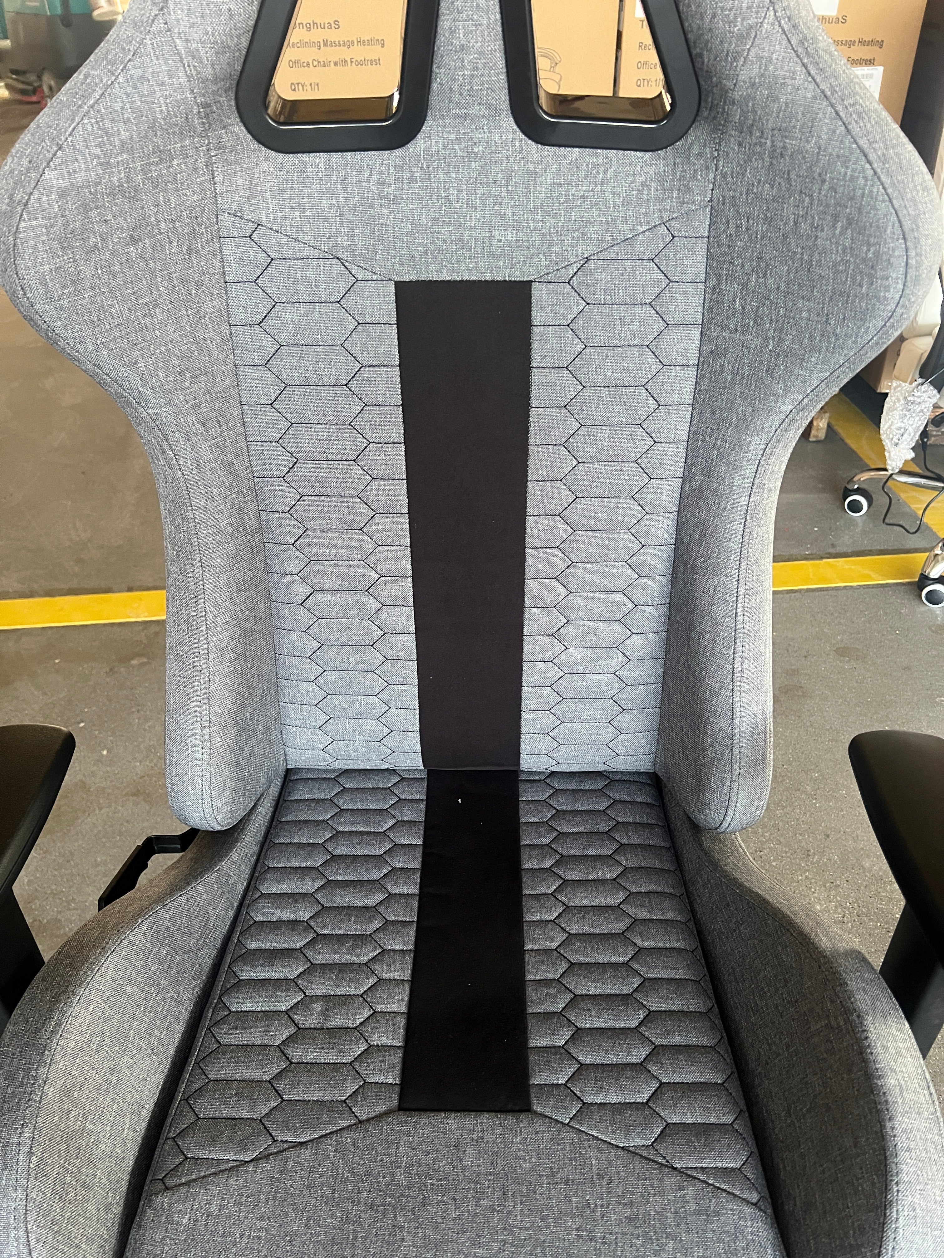 JOHOOFURNITURE Hexagonal Honeycomb Pattern Sports-style Gaming Chair HA01