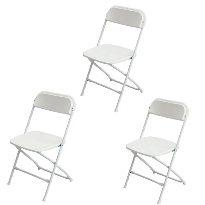 Favourible Price Promotion Black and White color Folding plastic chairs Outside Party Used
