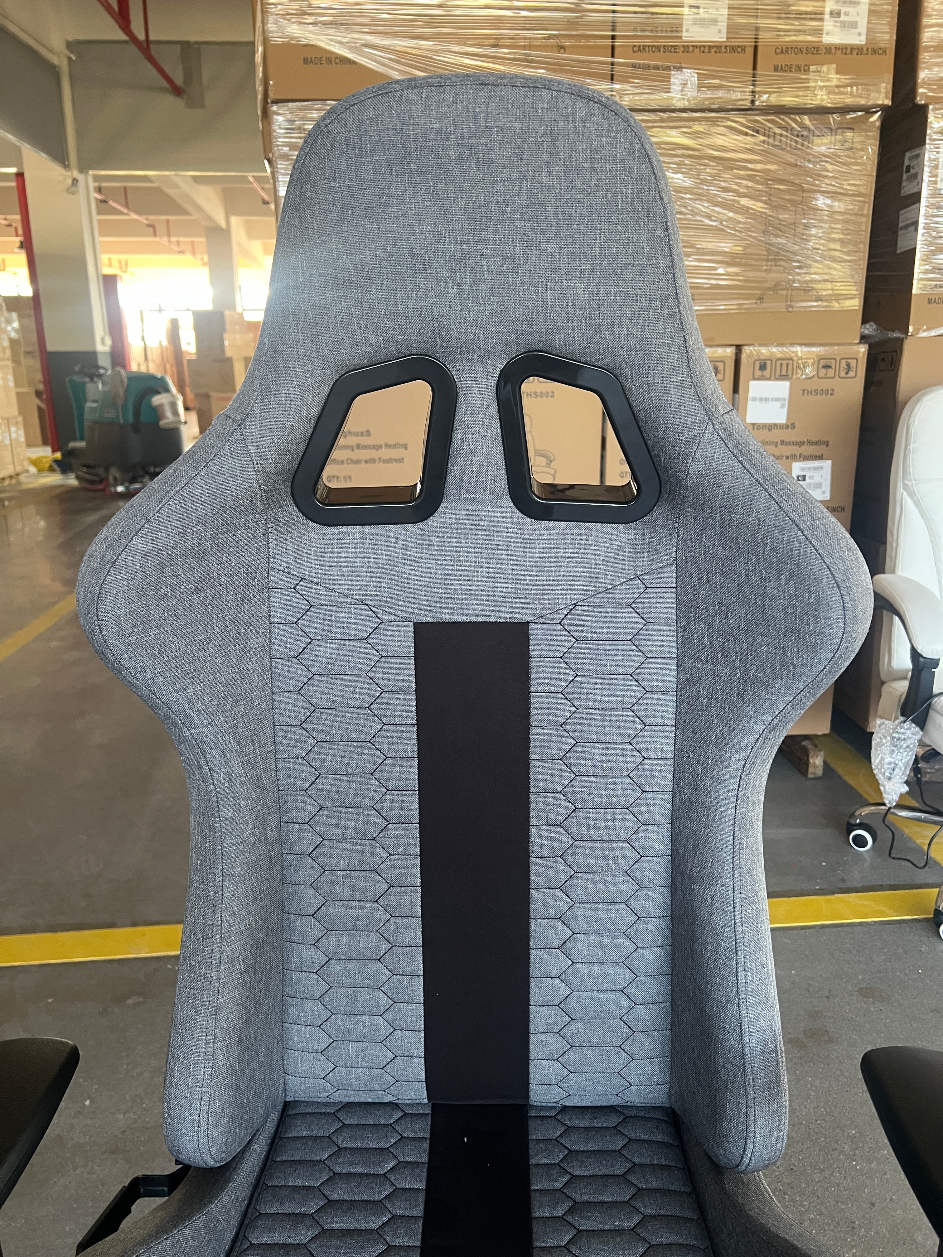 JOHOOFURNITURE Hexagonal Honeycomb Pattern Sports-style Gaming Chair HA01