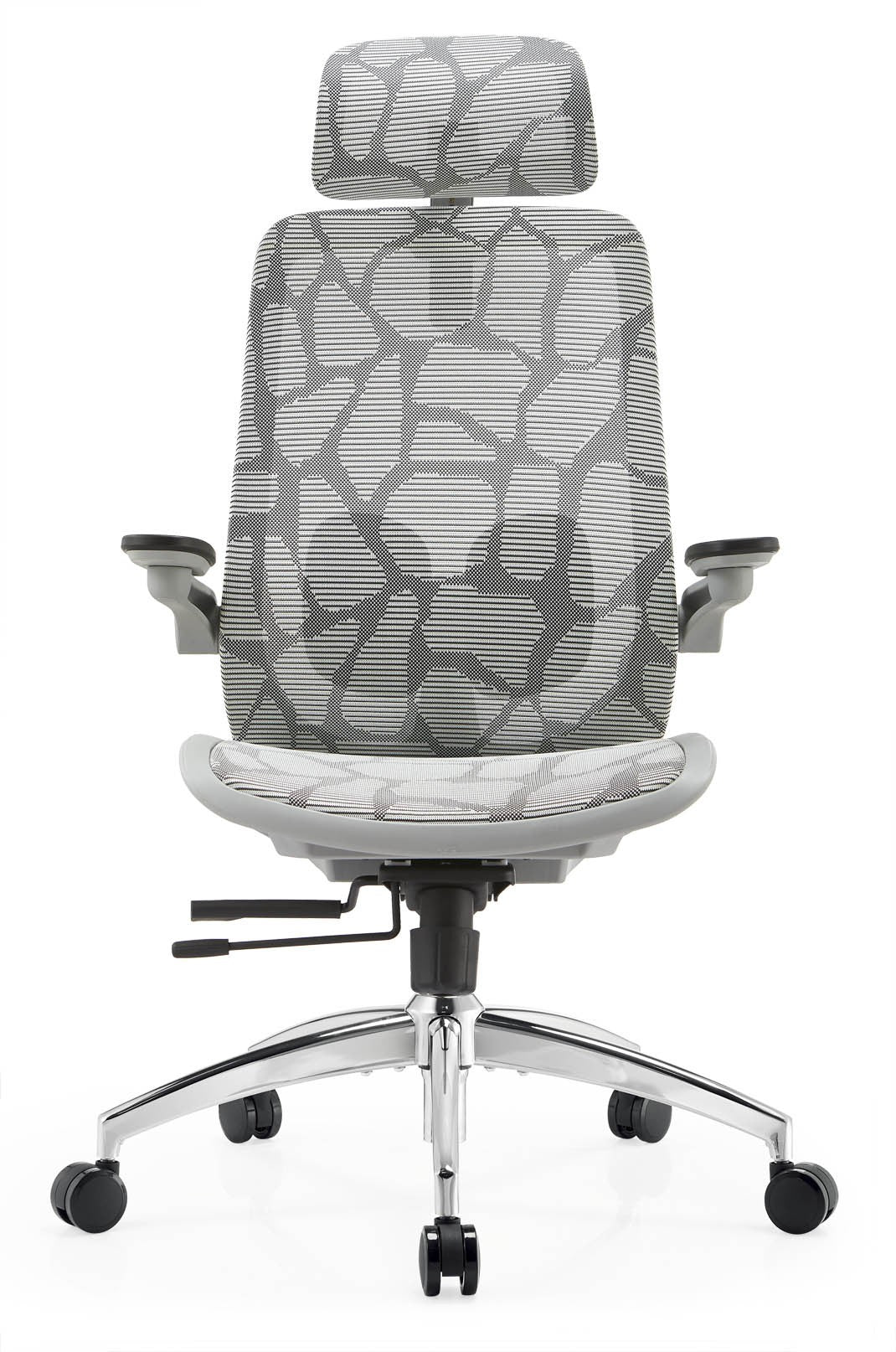 JOHOOFURNITURE Armrest 2D flip-up armrests Detachable Base Grey Plastic mesh chair A2-H13