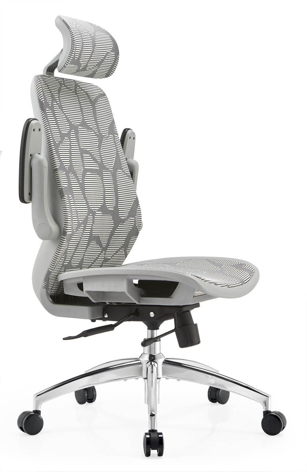 JOHOOFURNITURE Armrest 2D flip-up armrests Detachable Base Grey Plastic mesh chair A2-H13
