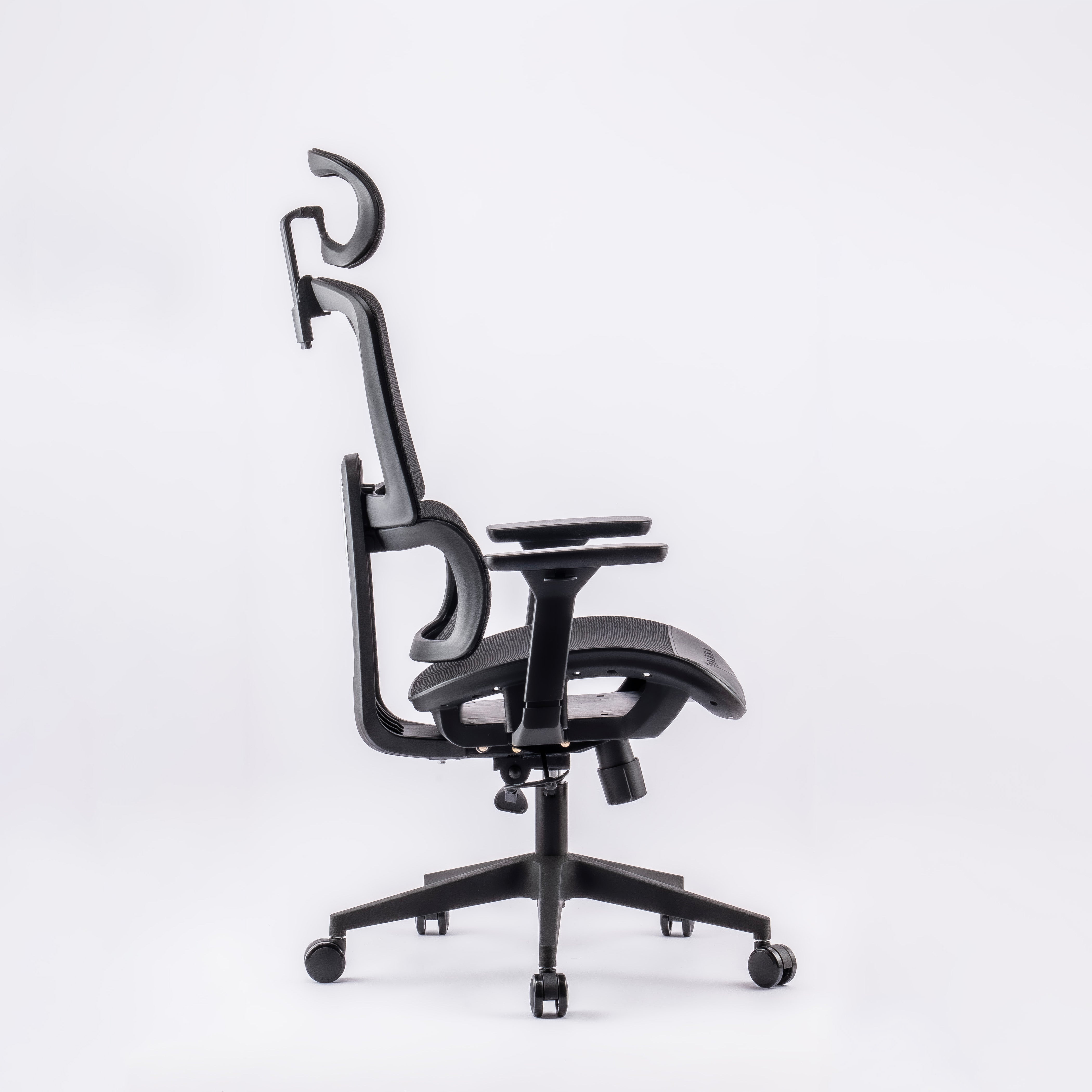 JOHOOFURNITURE All Mesh Chair PU Leather Headrest R68