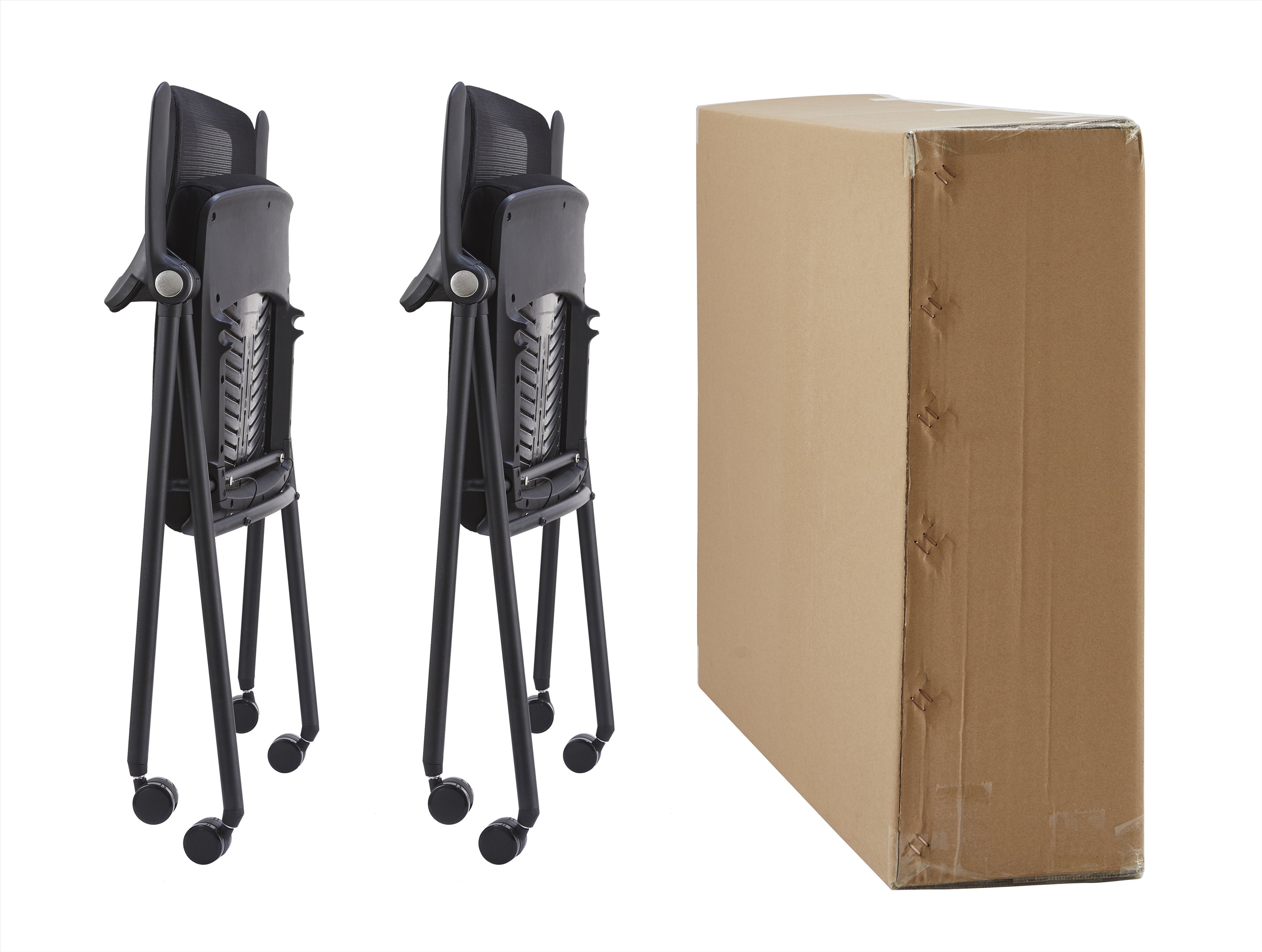 JOHOOFURNITURE Foldable Stackable Horizontal Stacking  Gurest Chair YC71
