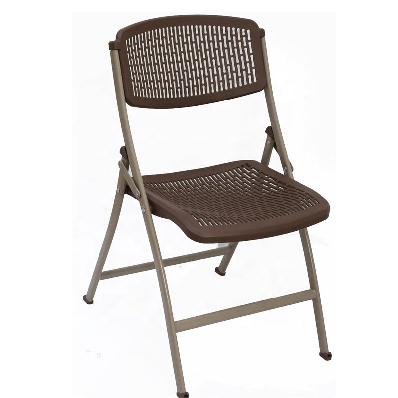 Openwork Back and Seat Cushion Folding Chairs Big Size Chair #9020